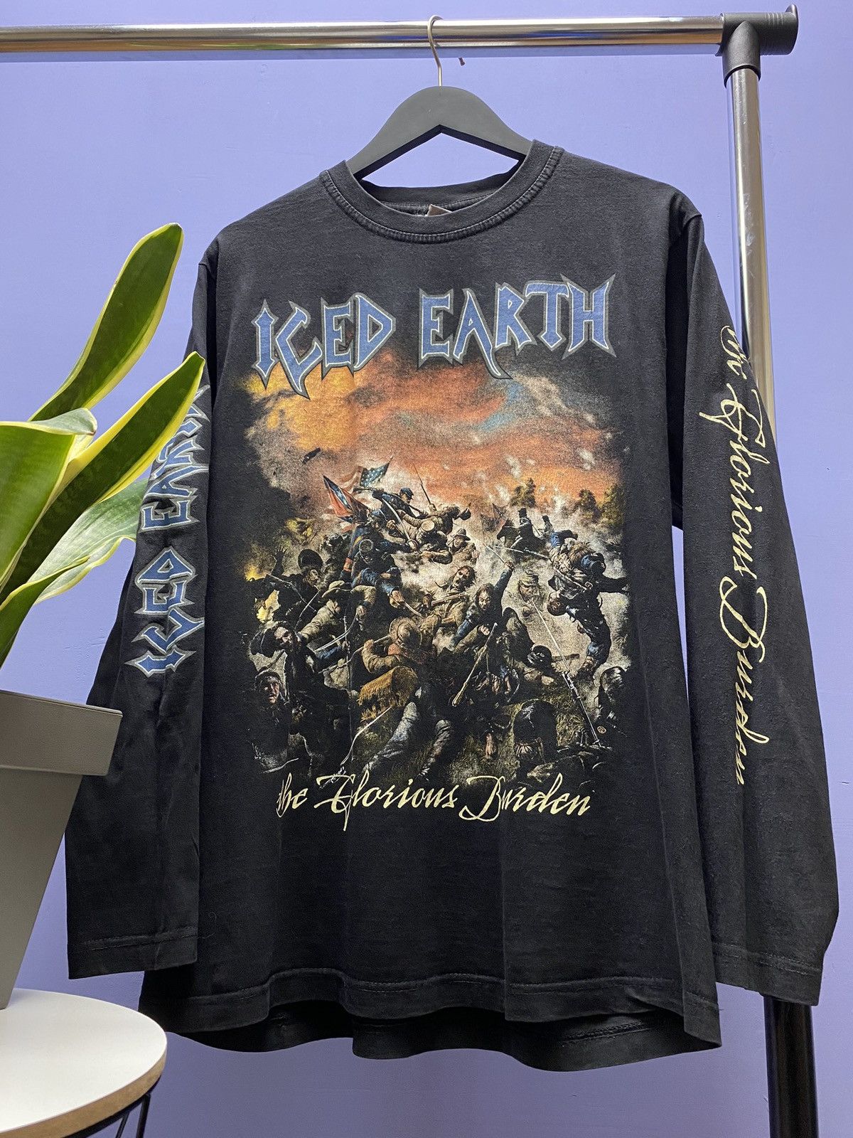 Band Tees × Vintage Vintage Iced Earth The Glorious Burden Long Sleeve T Shirt Size US L / EU 52-54 / 3 - 3 Thumbnail