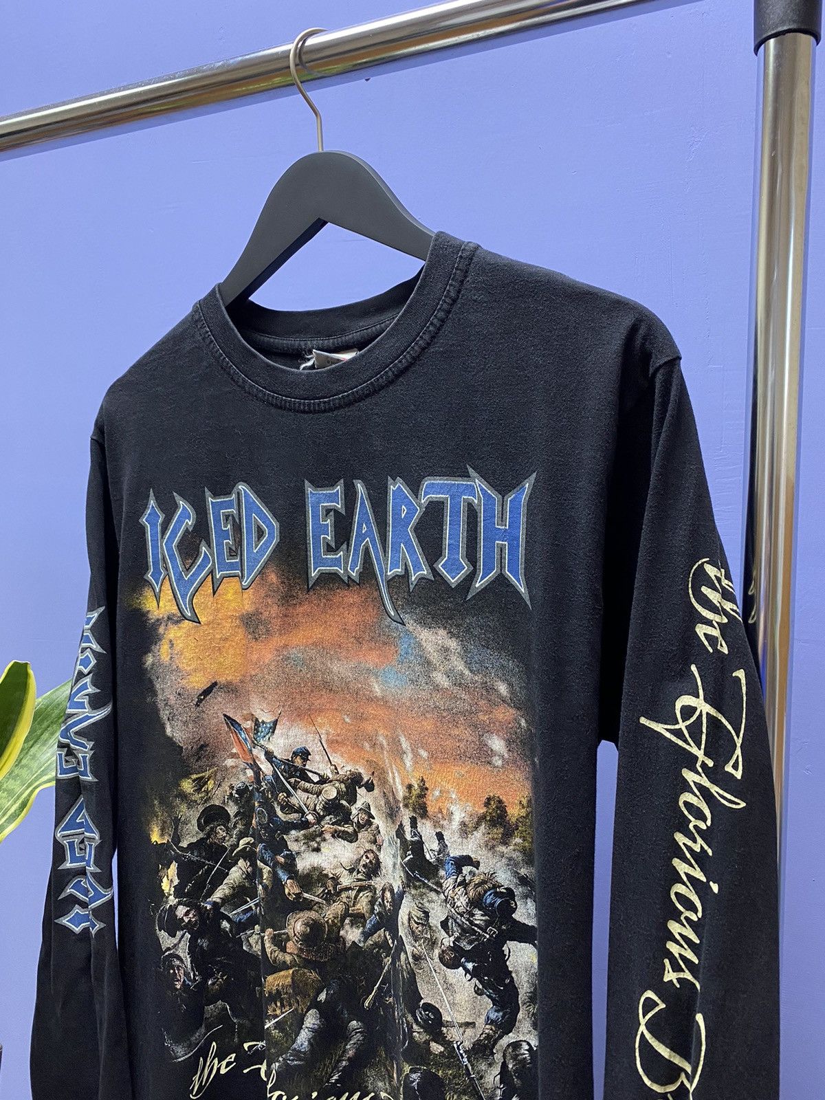 Band Tees × Vintage Vintage Iced Earth The Glorious Burden Long Sleeve T Shirt Size US L / EU 52-54 / 3 - 4 Thumbnail