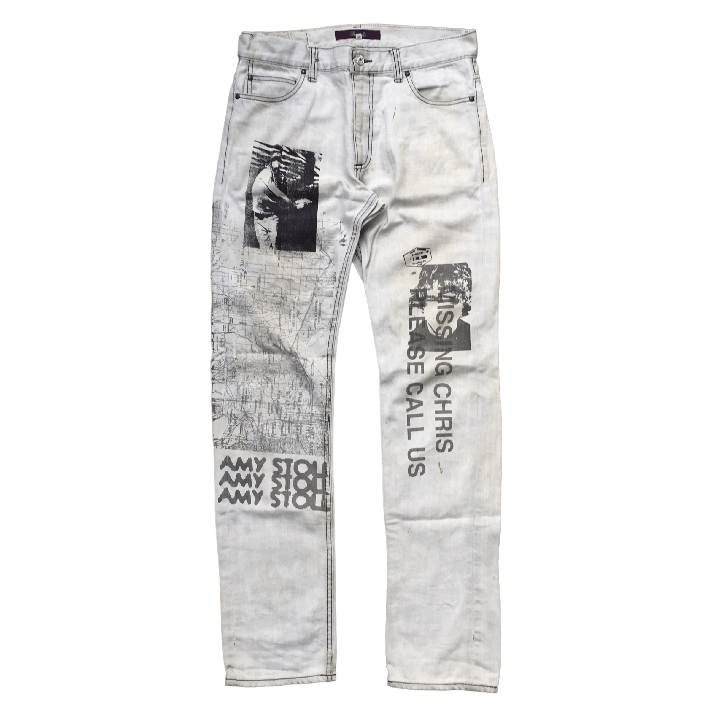 Designer × Japanese Brand Rovtski Japan Graphic Design Denim Jeans Size US 34 / EU 50 - 1 Thumbnail