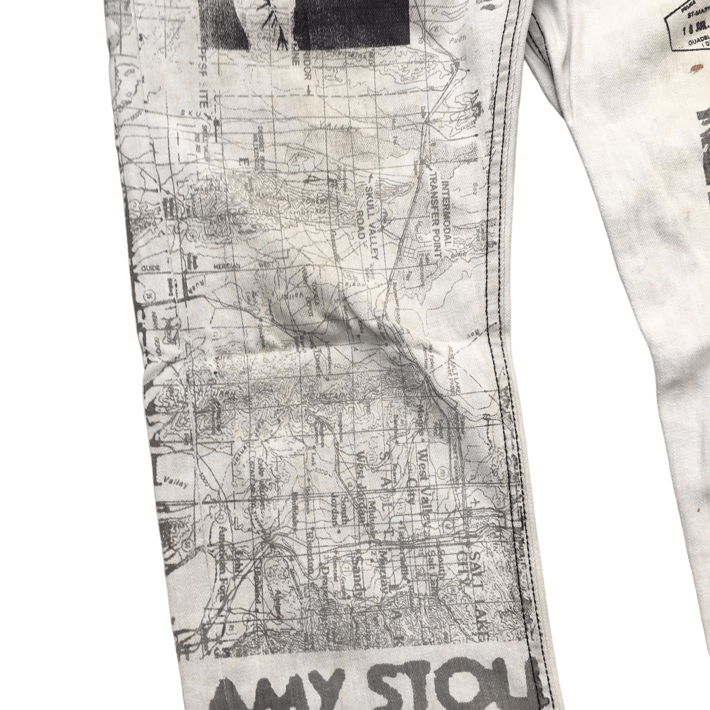 Designer × Japanese Brand Rovtski Japan Graphic Design Denim Jeans Size US 34 / EU 50 - 3 Thumbnail