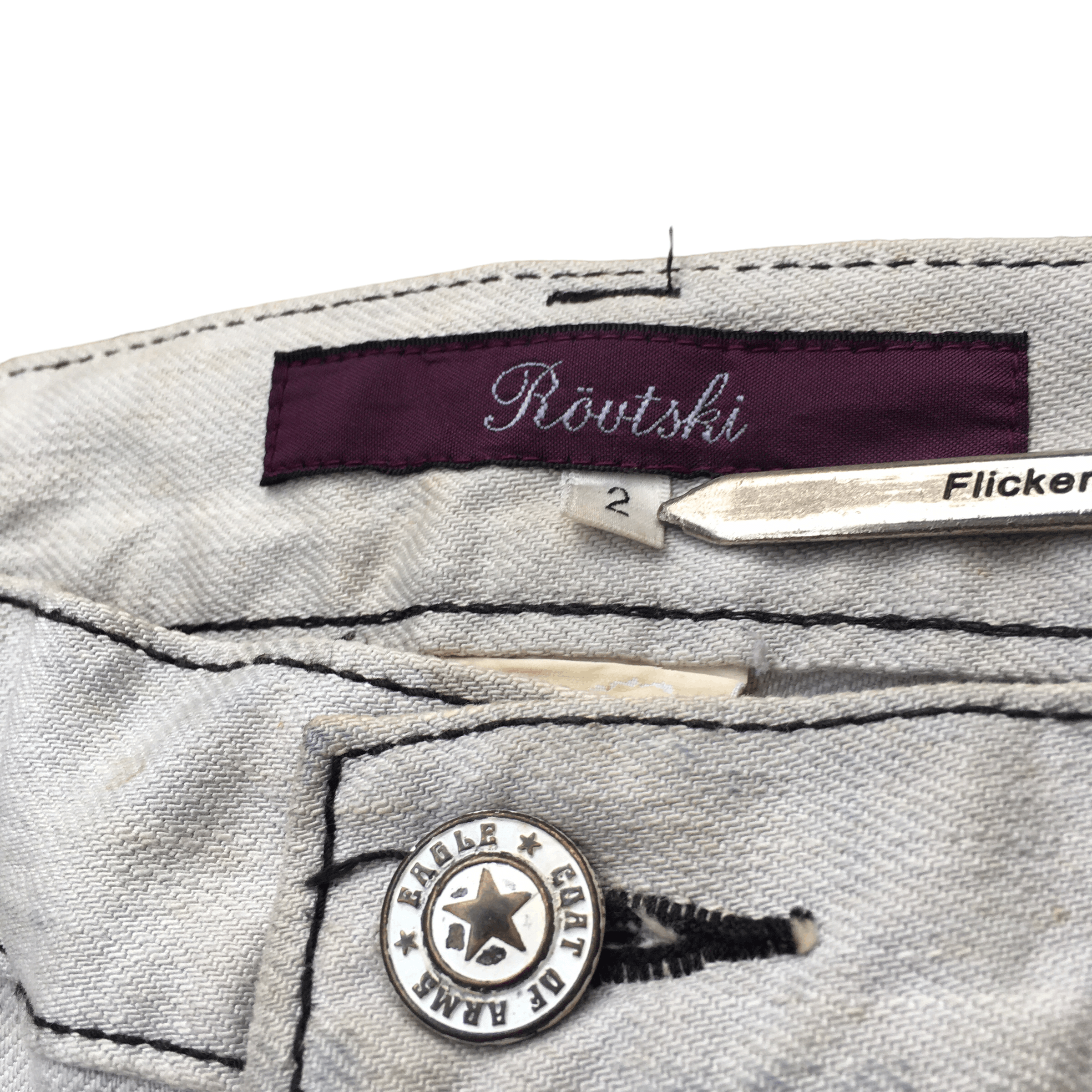 Designer × Japanese Brand Rovtski Japan Graphic Design Denim Jeans Size US 34 / EU 50 - 5 Thumbnail