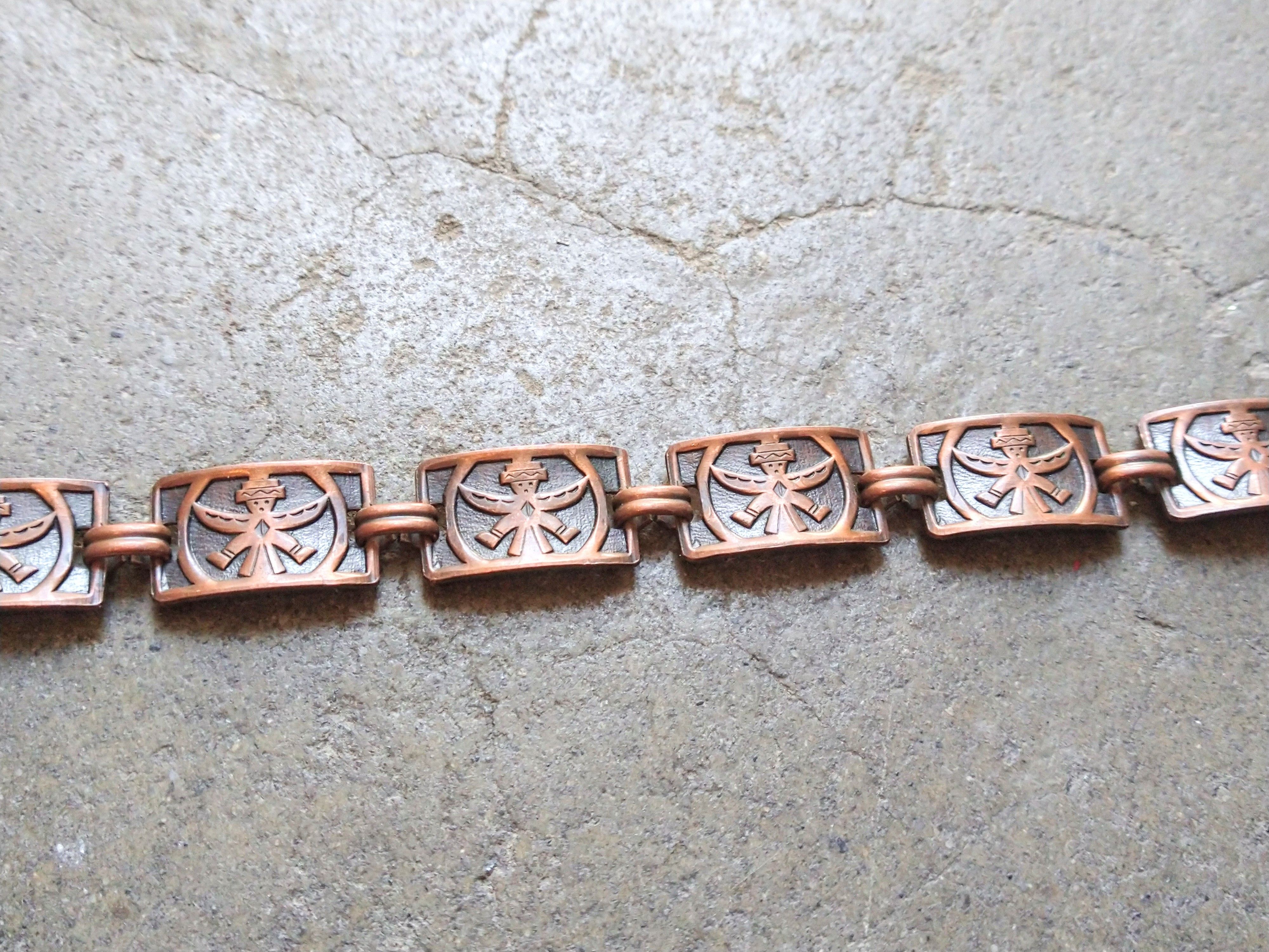 Jewelry × Vintage Vintage Copper Bracelet 7.5" Samurai Japanese Native Size ONE SIZE - 5 Thumbnail