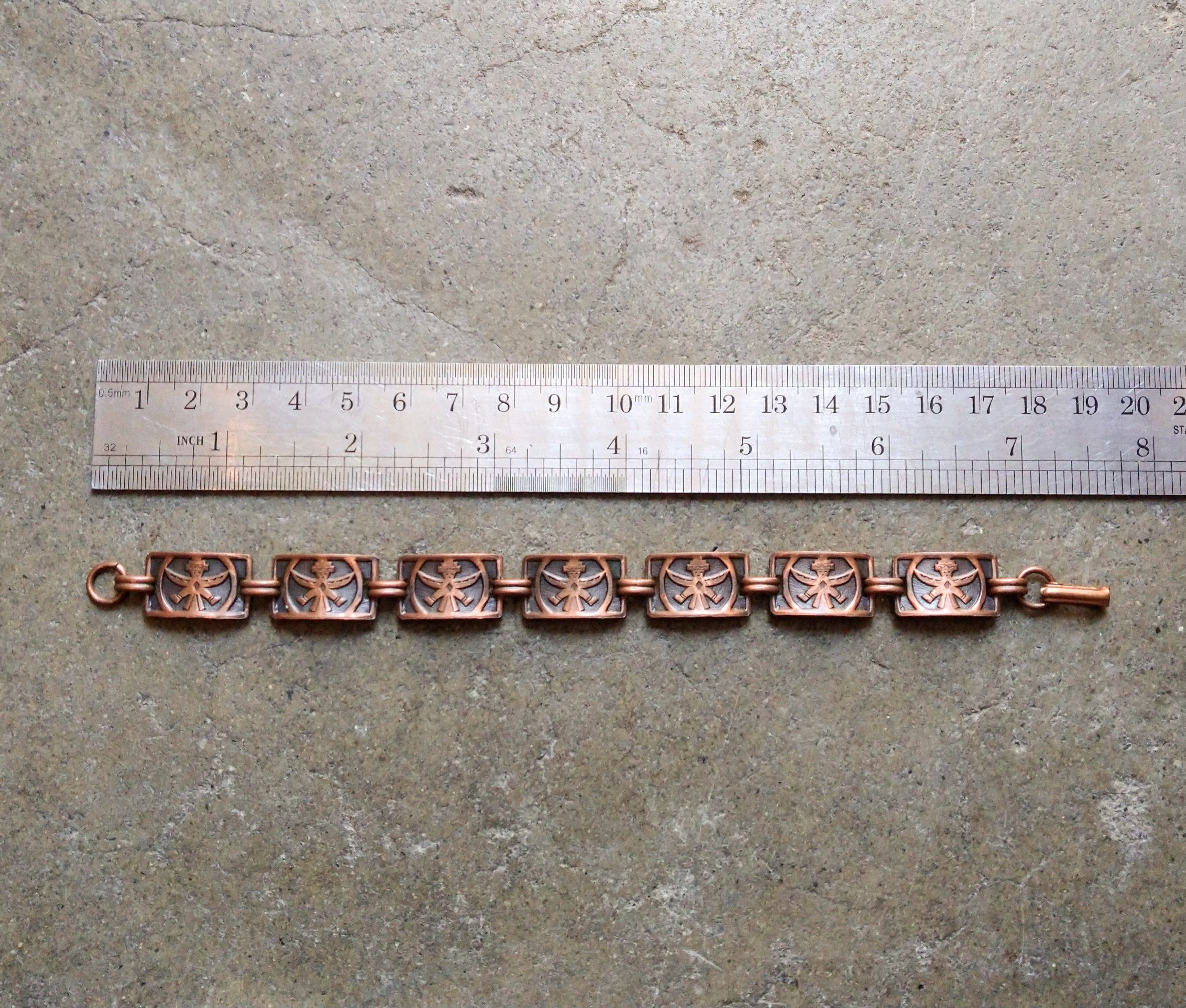 Jewelry × Vintage Vintage Copper Bracelet 7.5" Samurai Japanese Native Size ONE SIZE - 12 Thumbnail