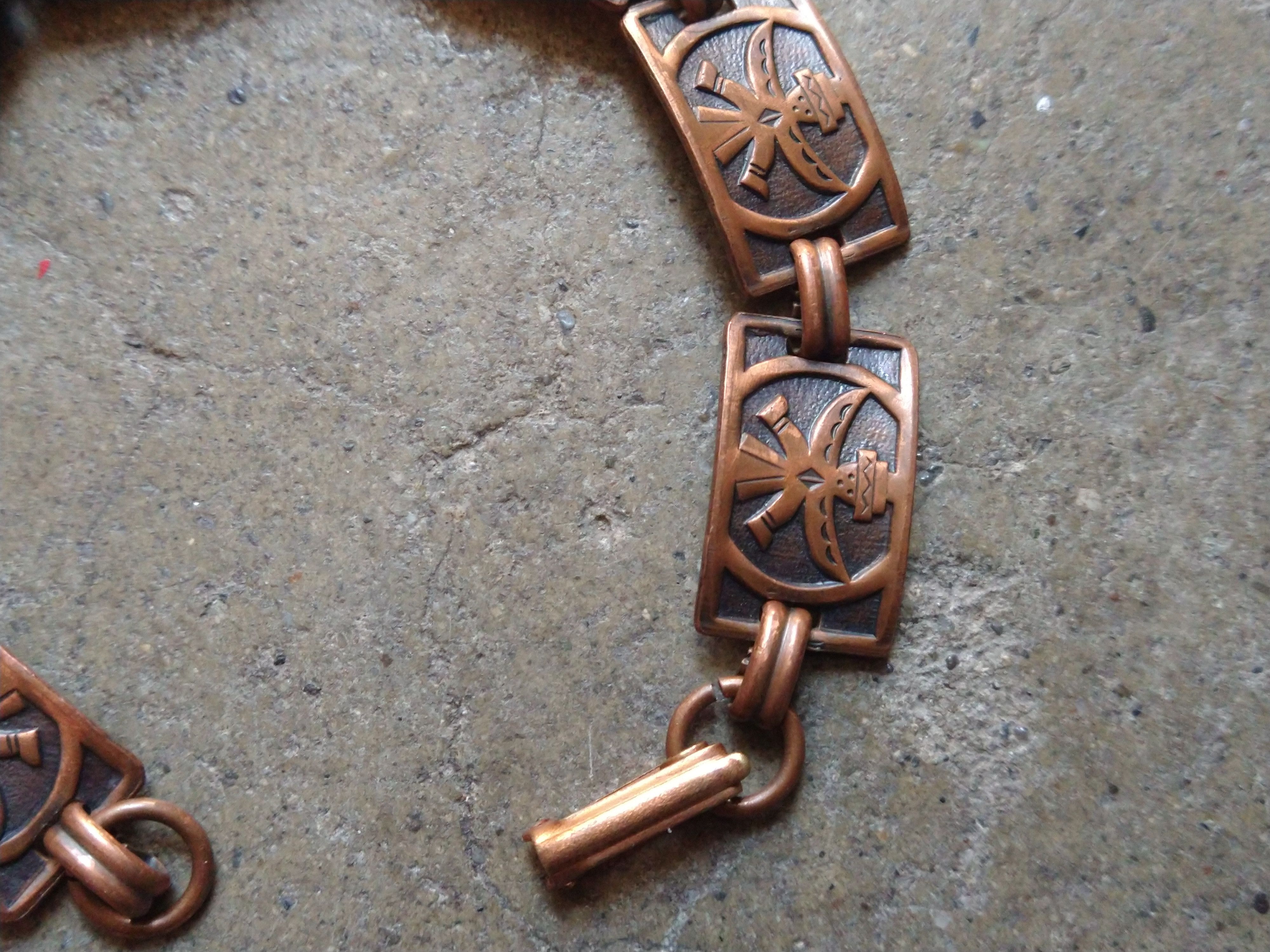 Jewelry × Vintage Vintage Copper Bracelet 7.5" Samurai Japanese Native Size ONE SIZE - 2 Thumbnail