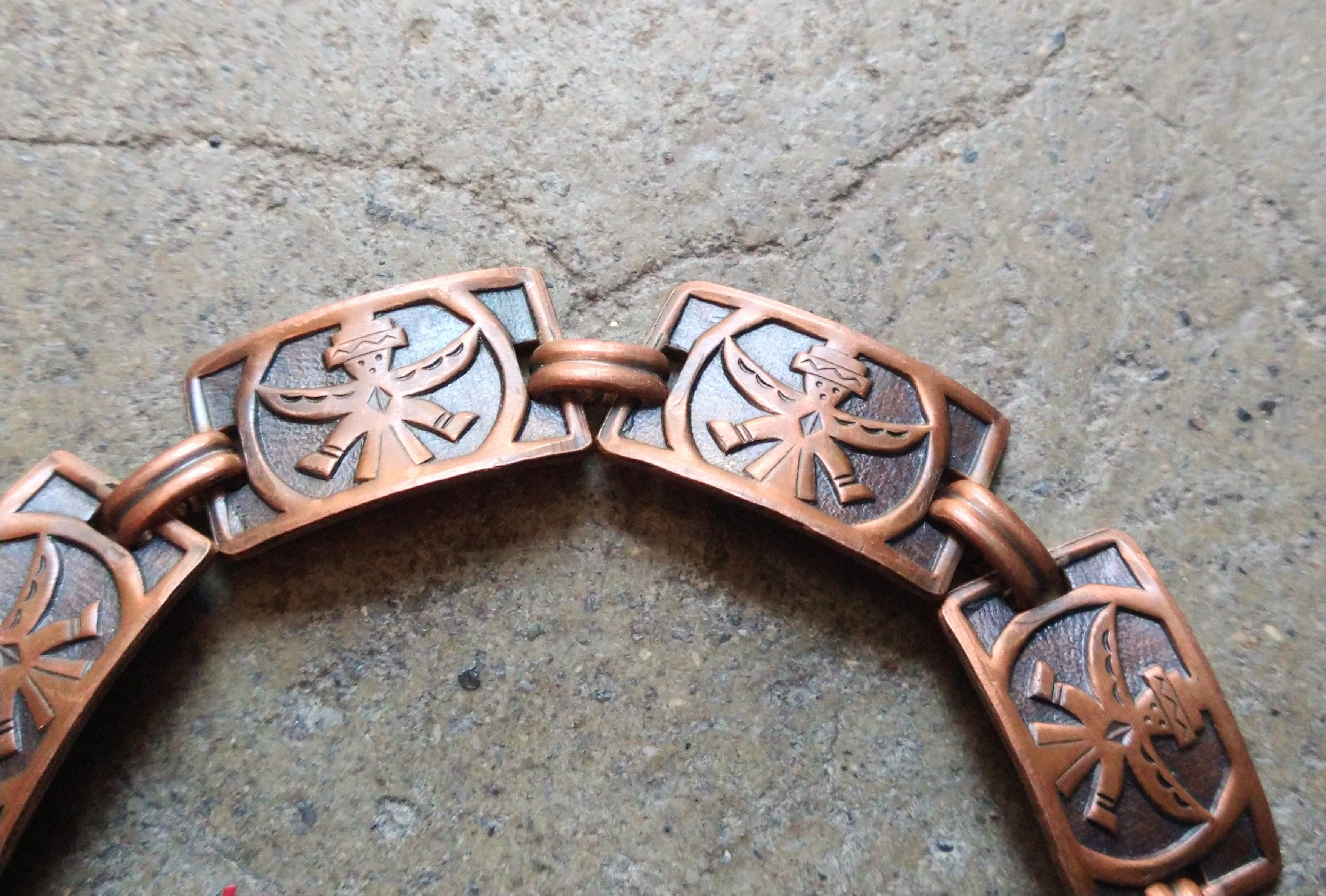 Jewelry × Vintage Vintage Copper Bracelet 7.5" Samurai Japanese Native Size ONE SIZE - 4 Thumbnail