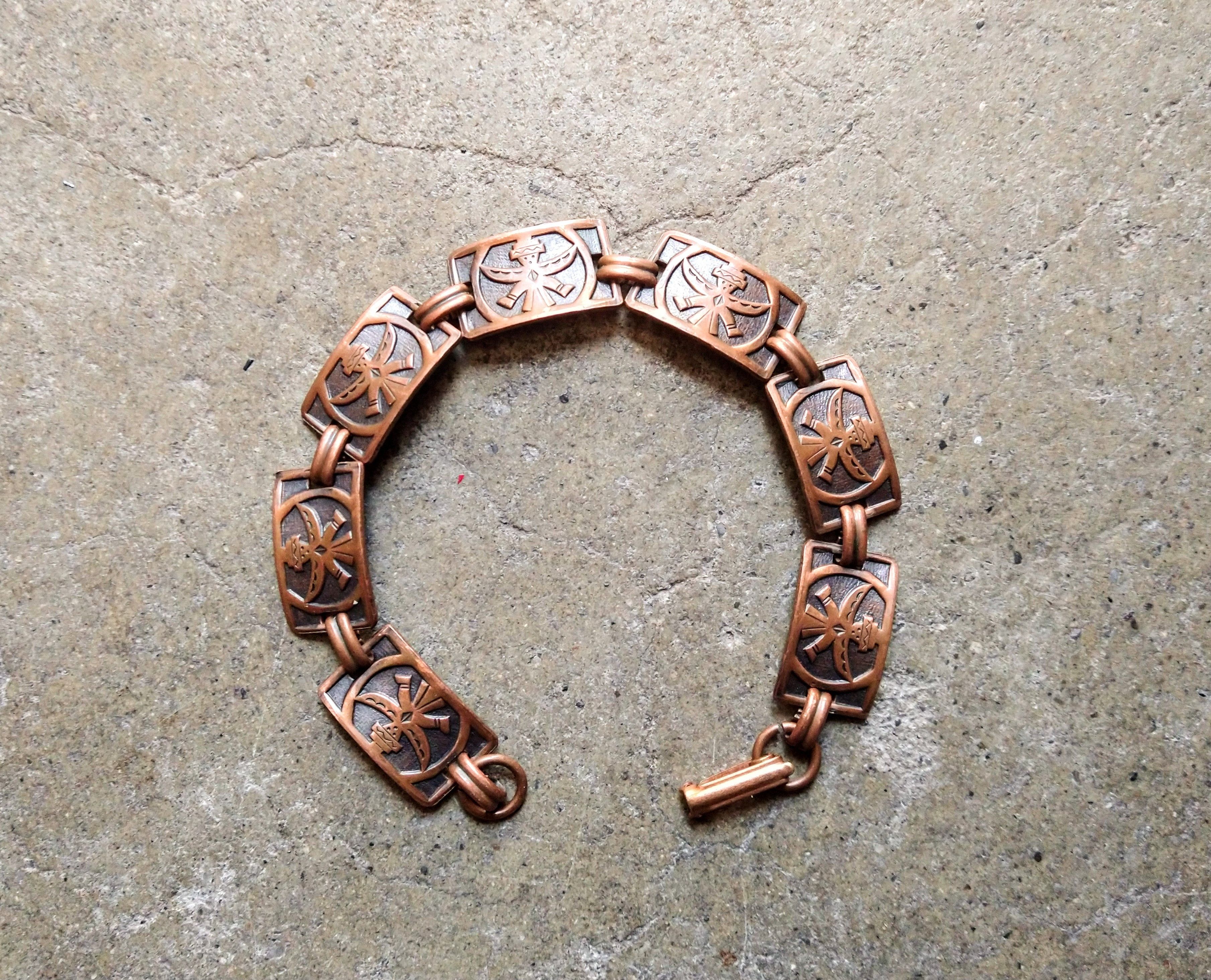 Jewelry × Vintage Vintage Copper Bracelet 7.5" Samurai Japanese Native Size ONE SIZE - 1 Thumbnail