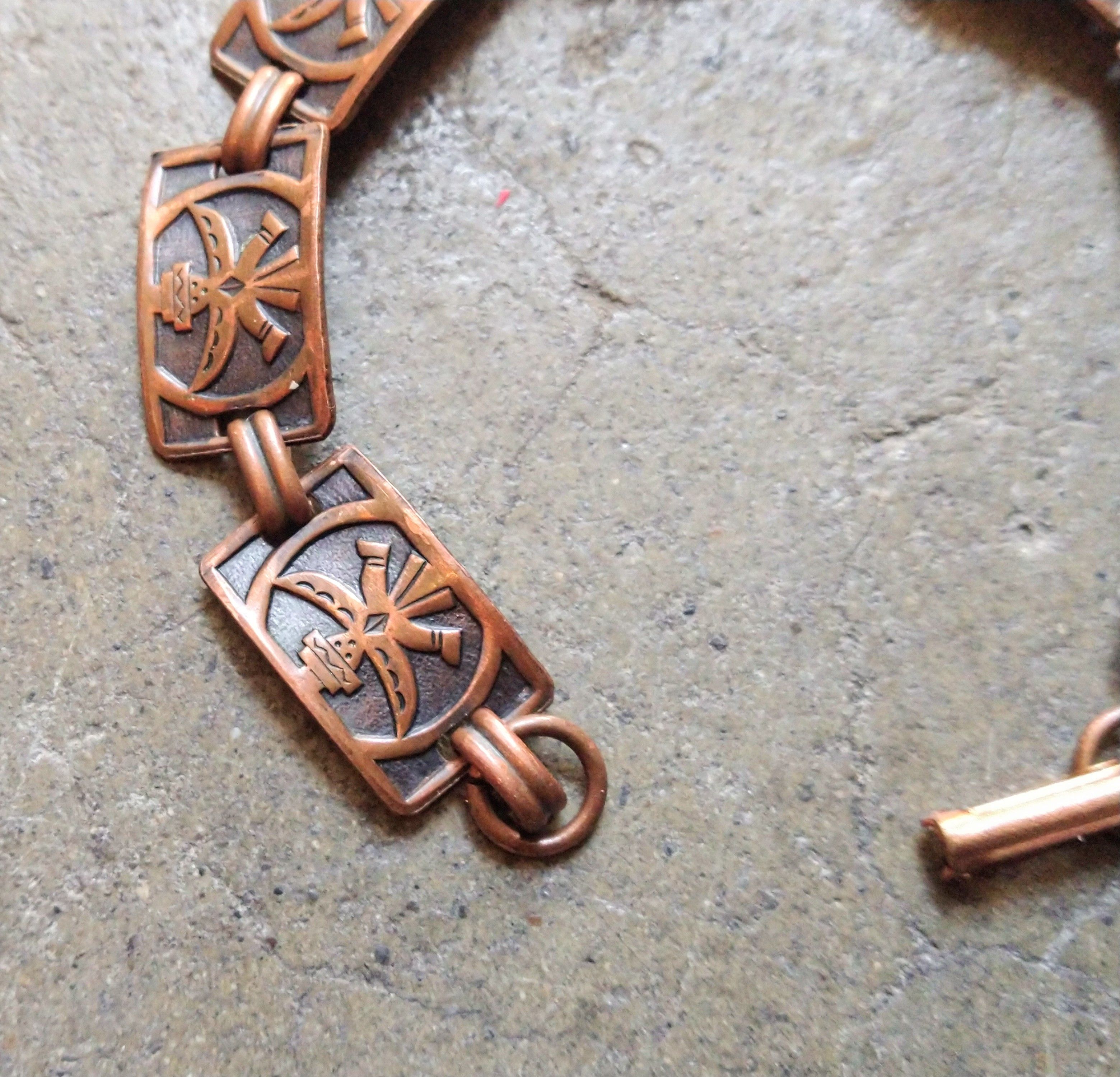 Jewelry × Vintage Vintage Copper Bracelet 7.5" Samurai Japanese Native Size ONE SIZE - 3 Thumbnail