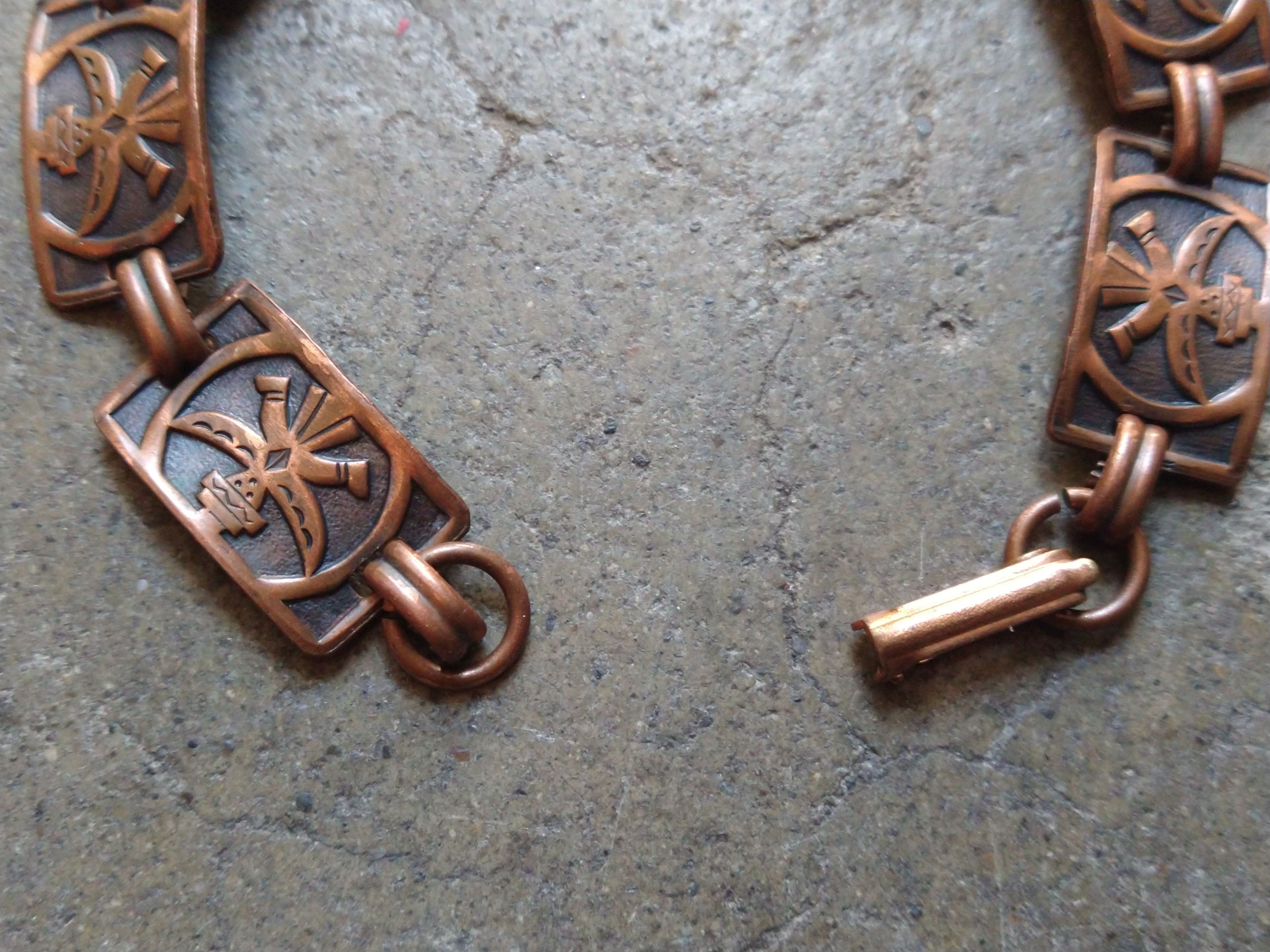 Jewelry × Vintage Vintage Copper Bracelet 7.5" Samurai Japanese Native Size ONE SIZE - 6 Thumbnail