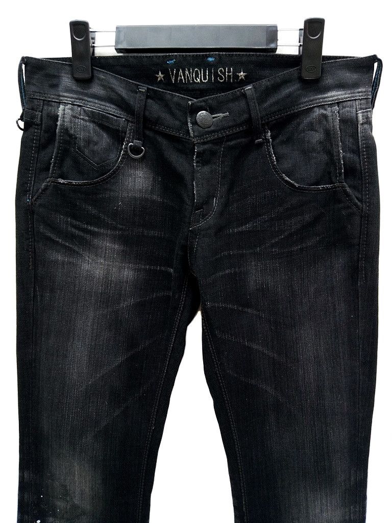 Japanese Brand 🔥Vanquish Paint Splash With Glitter Denim Jeans Punk Style Size US 32 / EU 48 - 2 Thumbnail