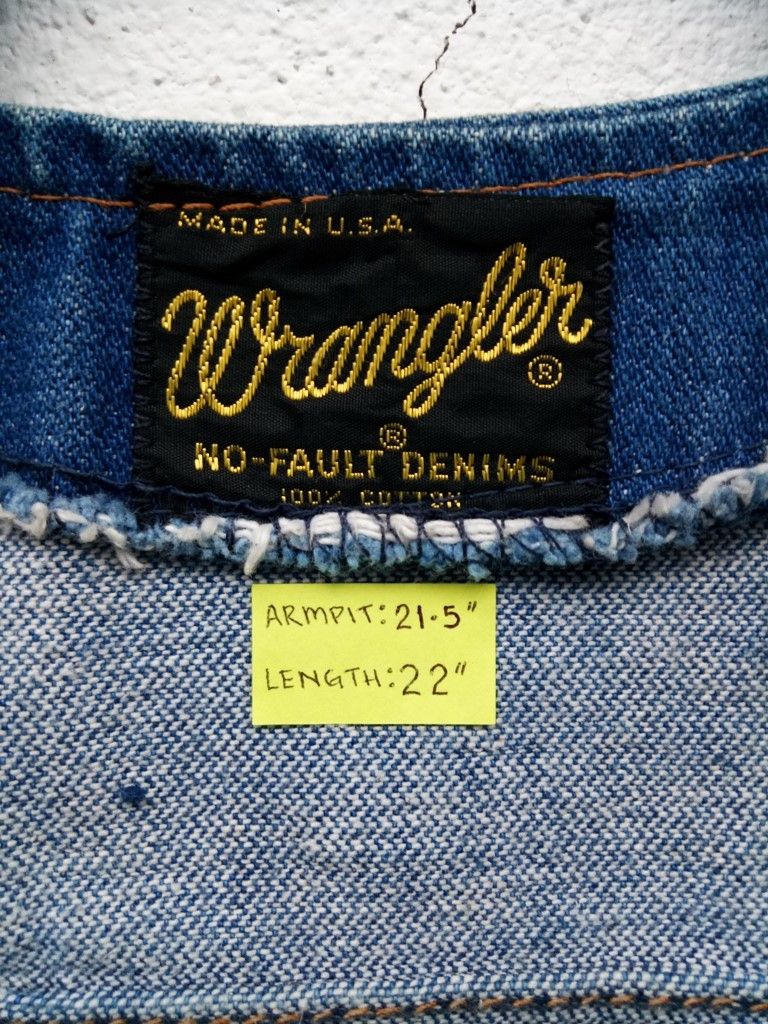 Wrangler 🔥Vintage Wrangler Made in USA Button Up Denim Vest Jacket Size US L / EU 52-54 / 3 - 10 Thumbnail