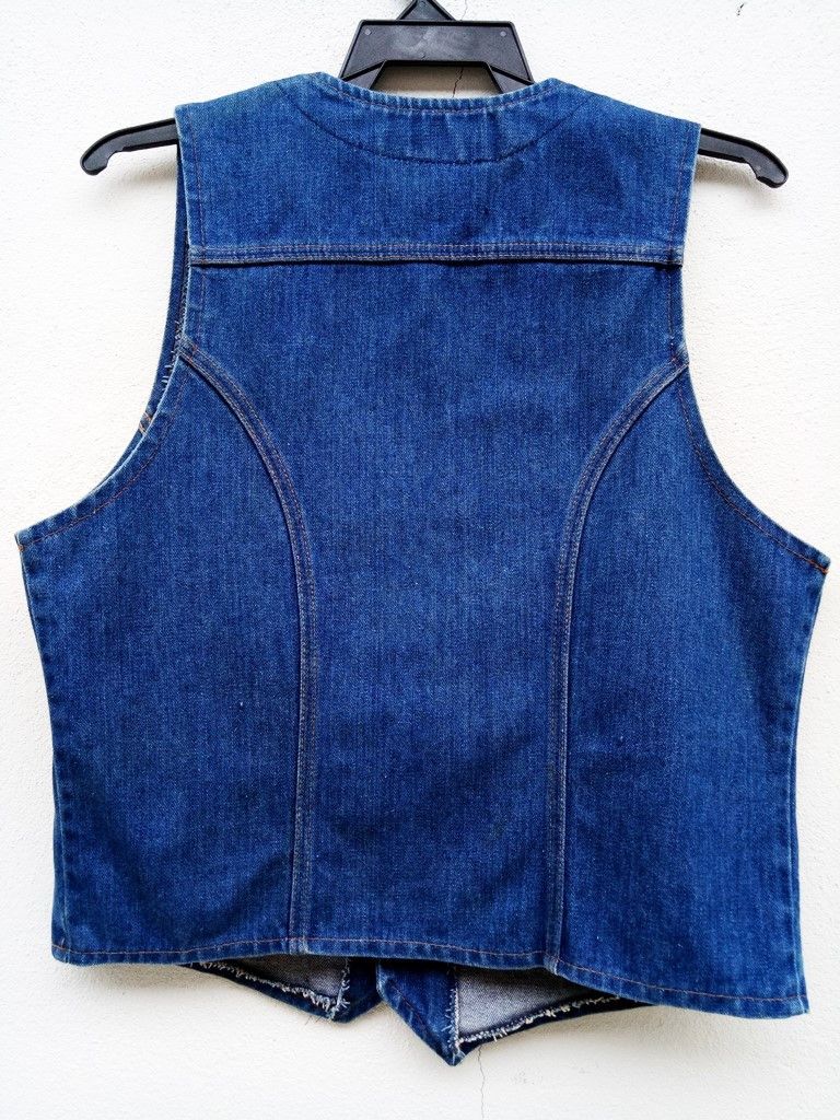 Wrangler 🔥Vintage Wrangler Made in USA Button Up Denim Vest Jacket Size US L / EU 52-54 / 3 - 8 Thumbnail