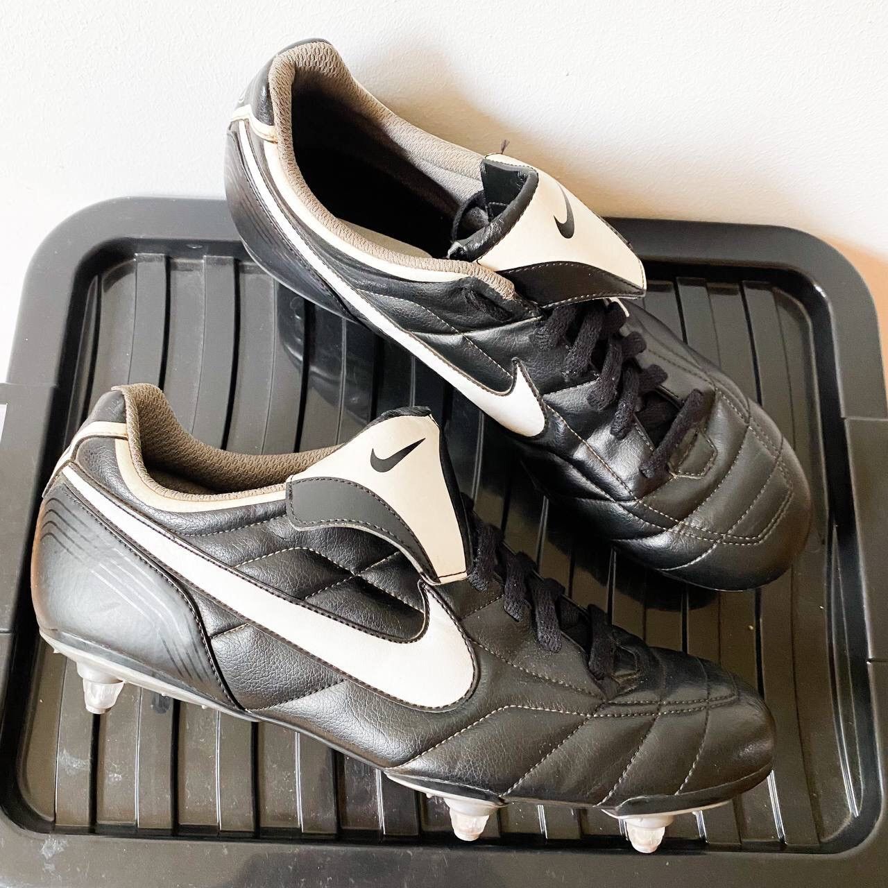 Nike × Vintage RARE! 2007 Nike Tiempo SG Leather Soccer Football Cleats Size US 12 / EU 45 - 1 Thumbnail