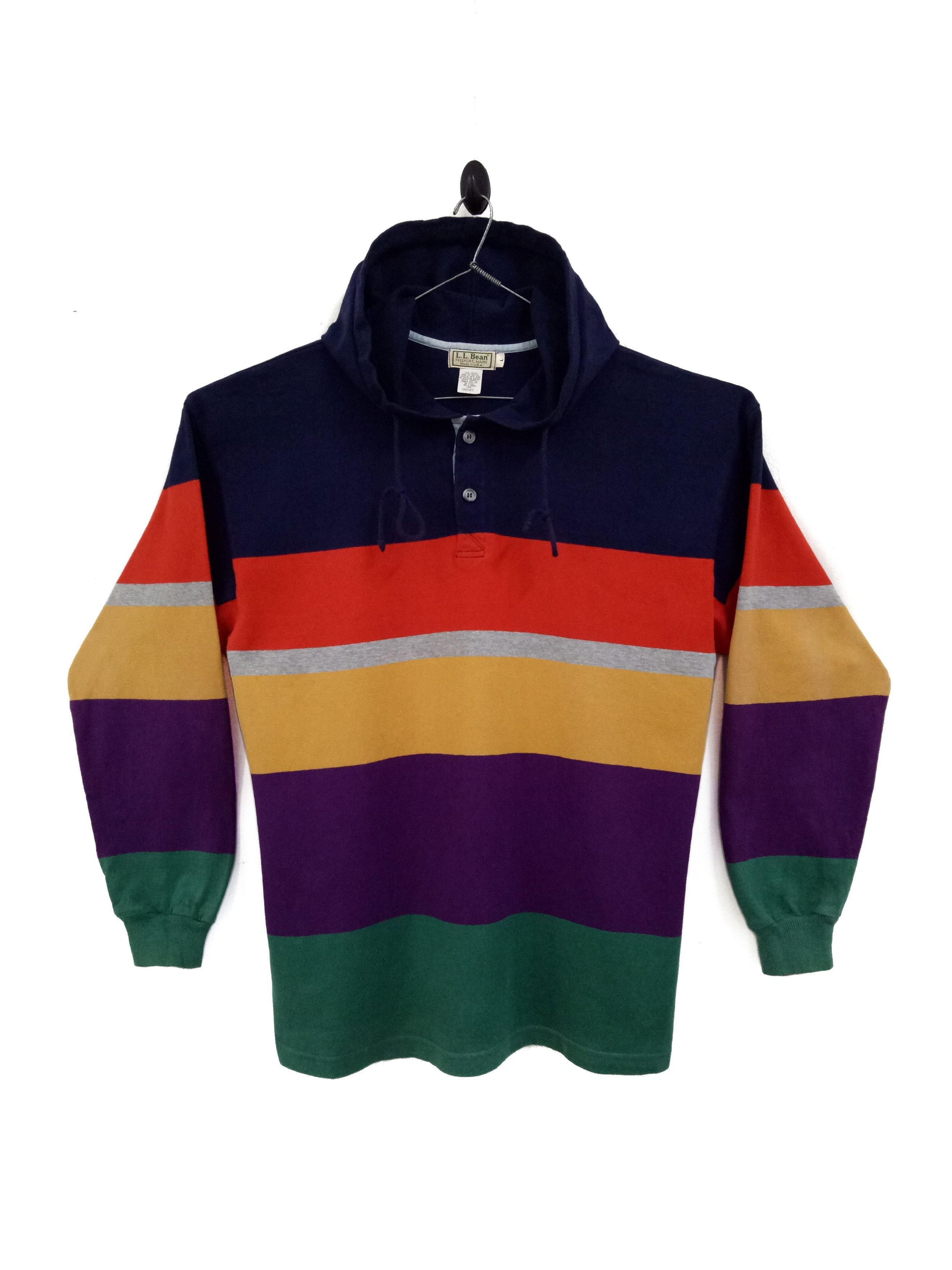 L.L. Bean 🔥🔥Vtg L.L. Bean® Made in U.S.A. Hoodies ColorBlock Shirt Size US L / EU 52-54 / 3 - 1 Thumbnail