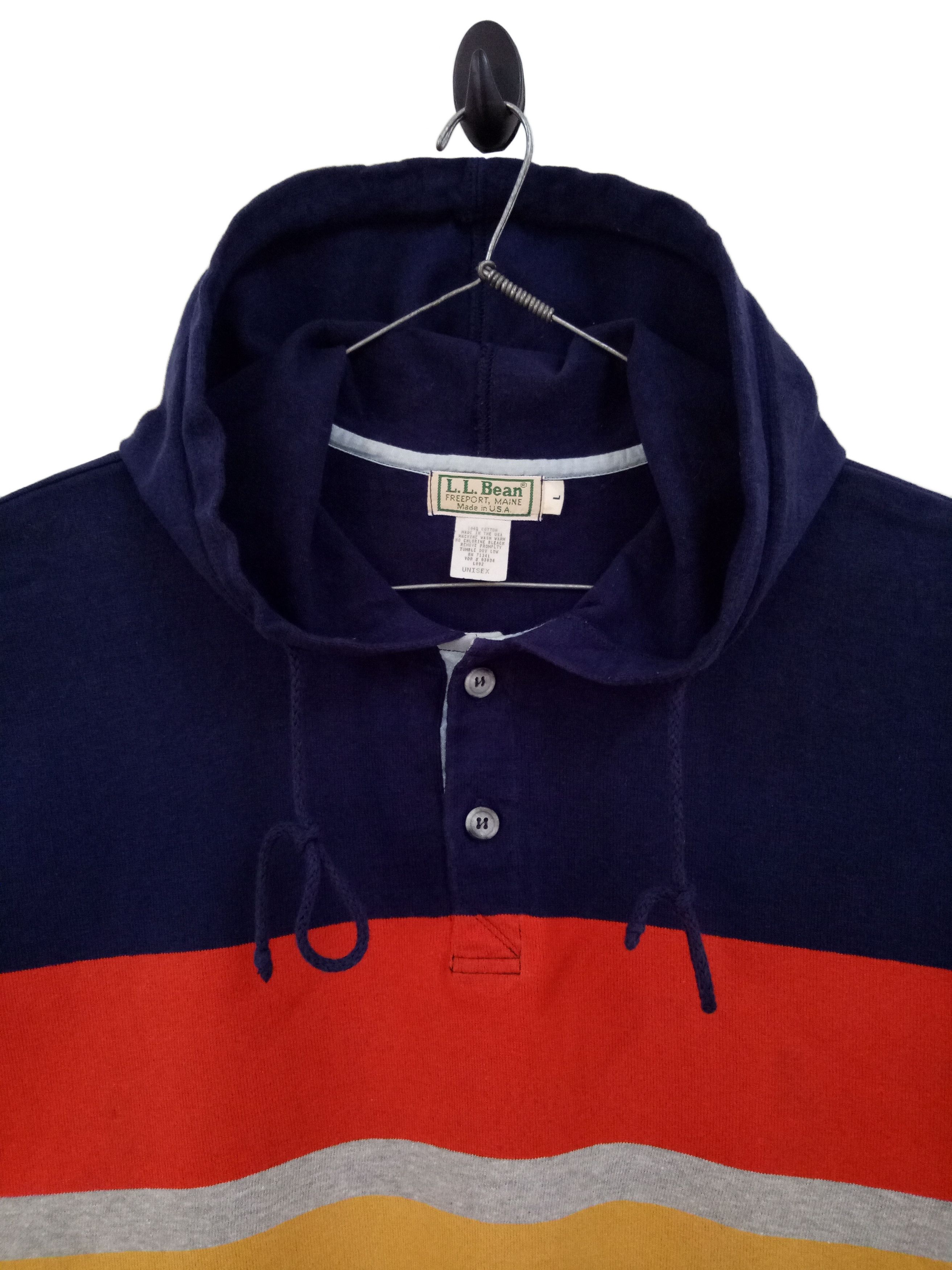 L.L. Bean 🔥🔥Vtg L.L. Bean® Made in U.S.A. Hoodies ColorBlock Shirt Size US L / EU 52-54 / 3 - 4 Thumbnail