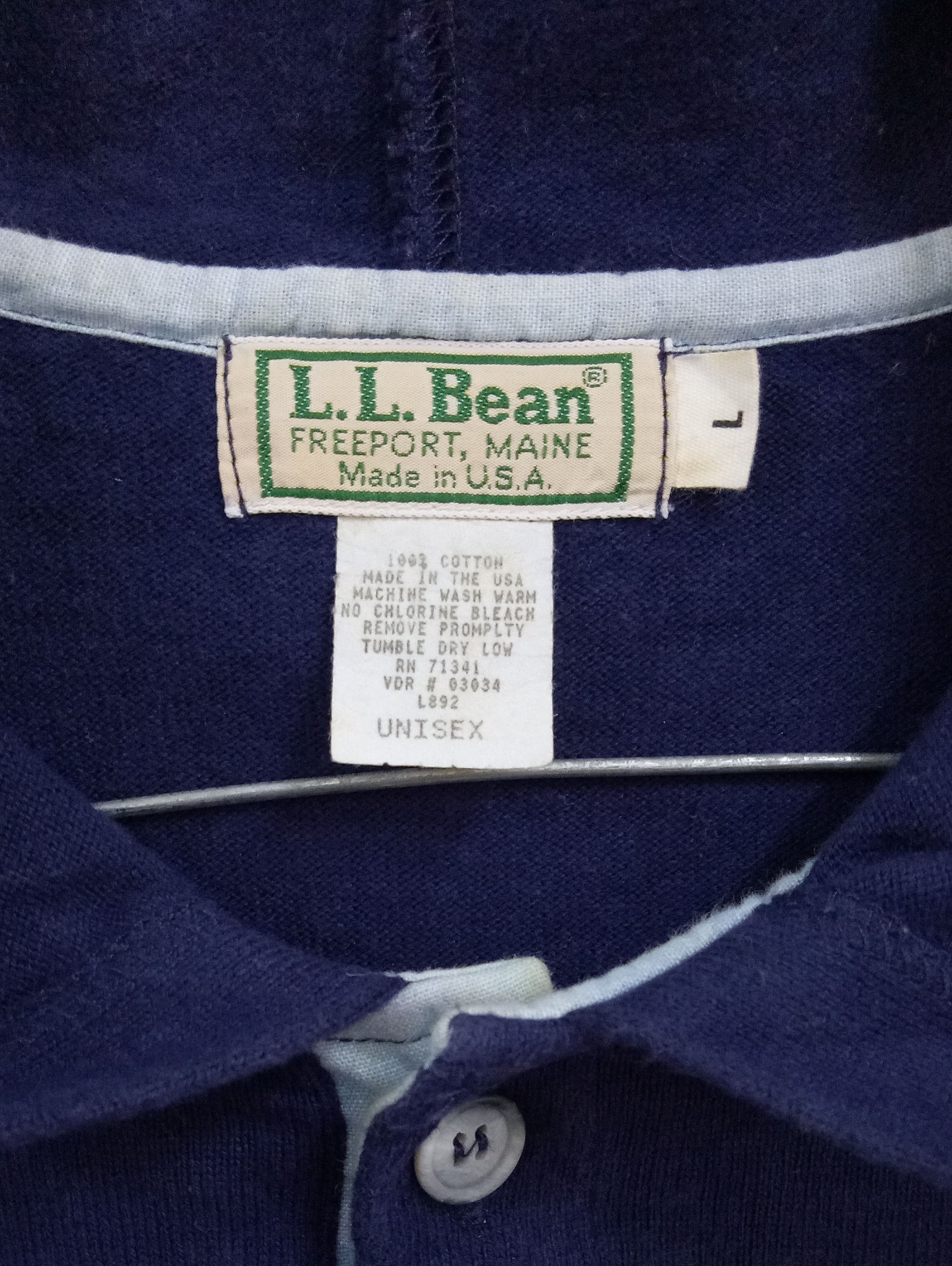 L.L. Bean 🔥🔥Vtg L.L. Bean® Made in U.S.A. Hoodies ColorBlock Shirt Size US L / EU 52-54 / 3 - 6 Thumbnail