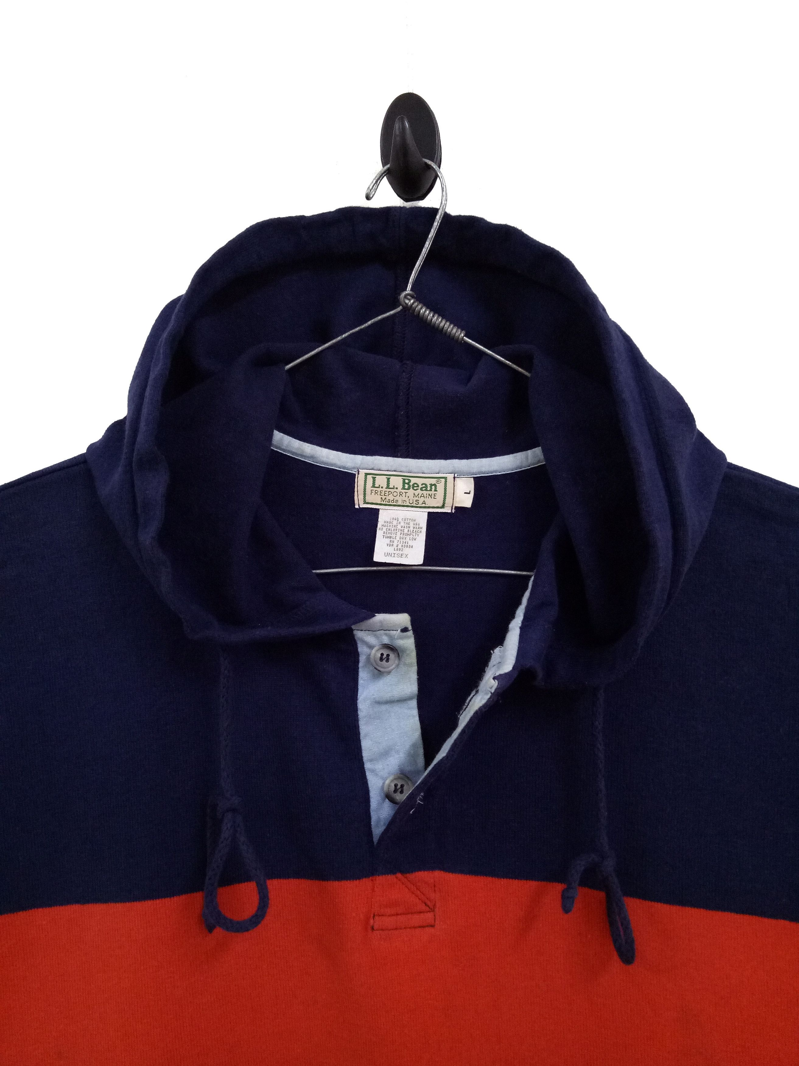 L.L. Bean 🔥🔥Vtg L.L. Bean® Made in U.S.A. Hoodies ColorBlock Shirt Size US L / EU 52-54 / 3 - 5 Thumbnail