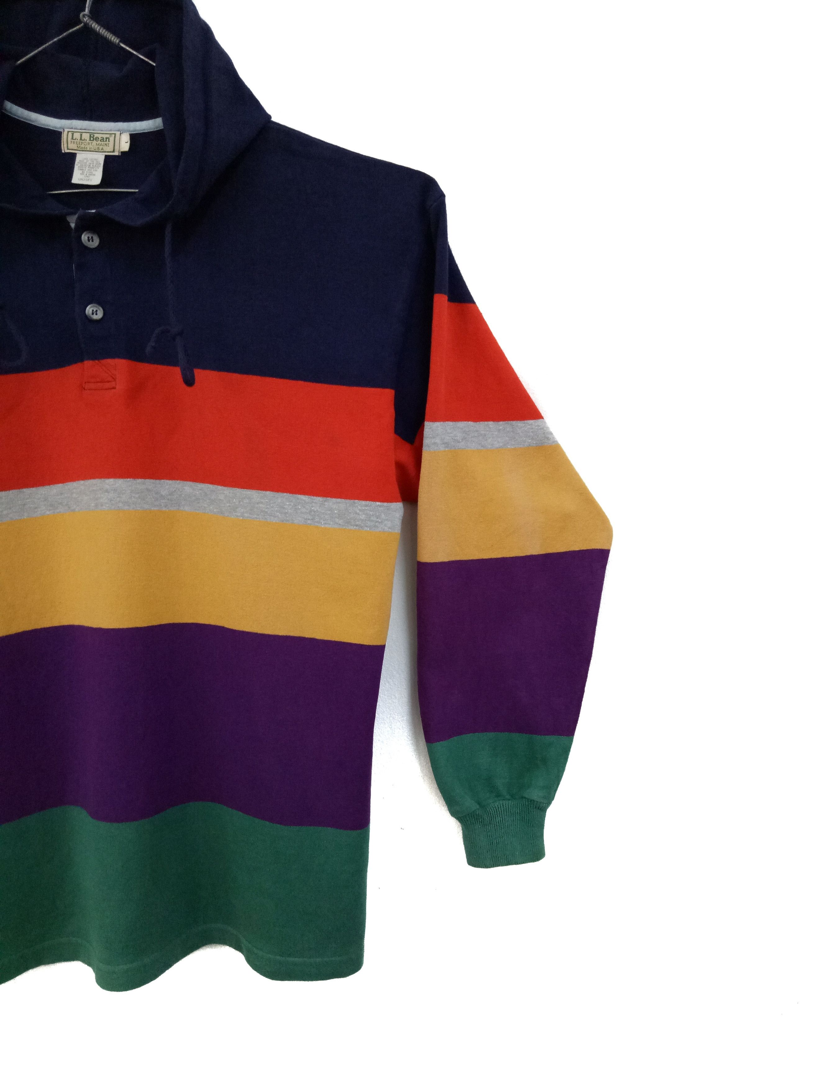 L.L. Bean 🔥🔥Vtg L.L. Bean® Made in U.S.A. Hoodies ColorBlock Shirt Size US L / EU 52-54 / 3 - 2 Thumbnail
