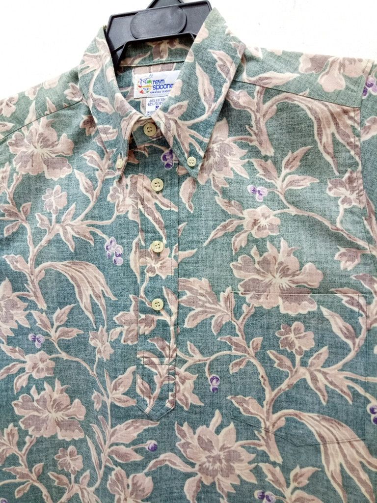 Reyn Spooner 🔥🔥🔥Reyn Spooner Hawaiian Flowers Half Button Up Shirts Size US S / EU 44-46 / 1 - 3 Thumbnail
