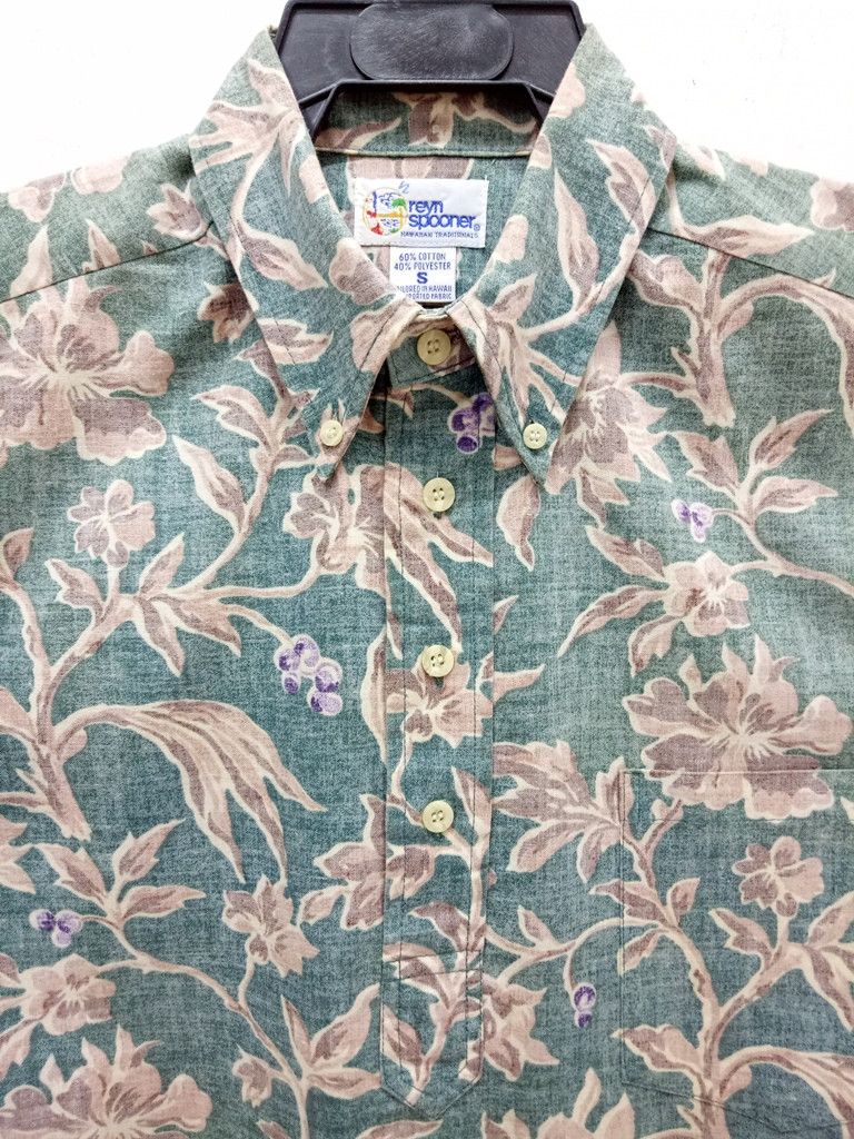 Reyn Spooner 🔥🔥🔥Reyn Spooner Hawaiian Flowers Half Button Up Shirts Size US S / EU 44-46 / 1 - 4 Thumbnail