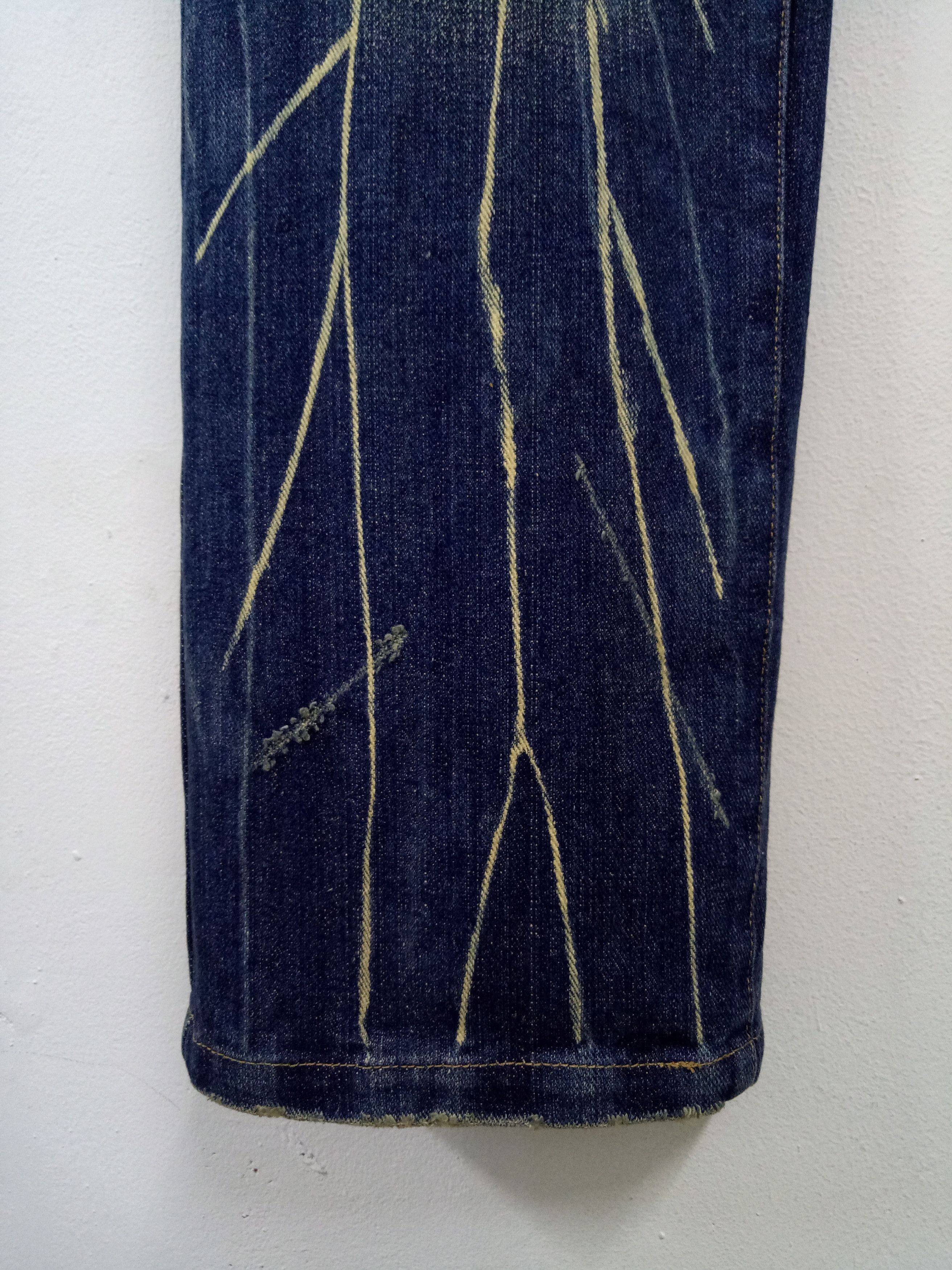 Japanese Brand 🔥🔥🔥Punk Rock N Roll Distressed Rare Design Denim Jeans Size US 32 / EU 48 - 10 Thumbnail
