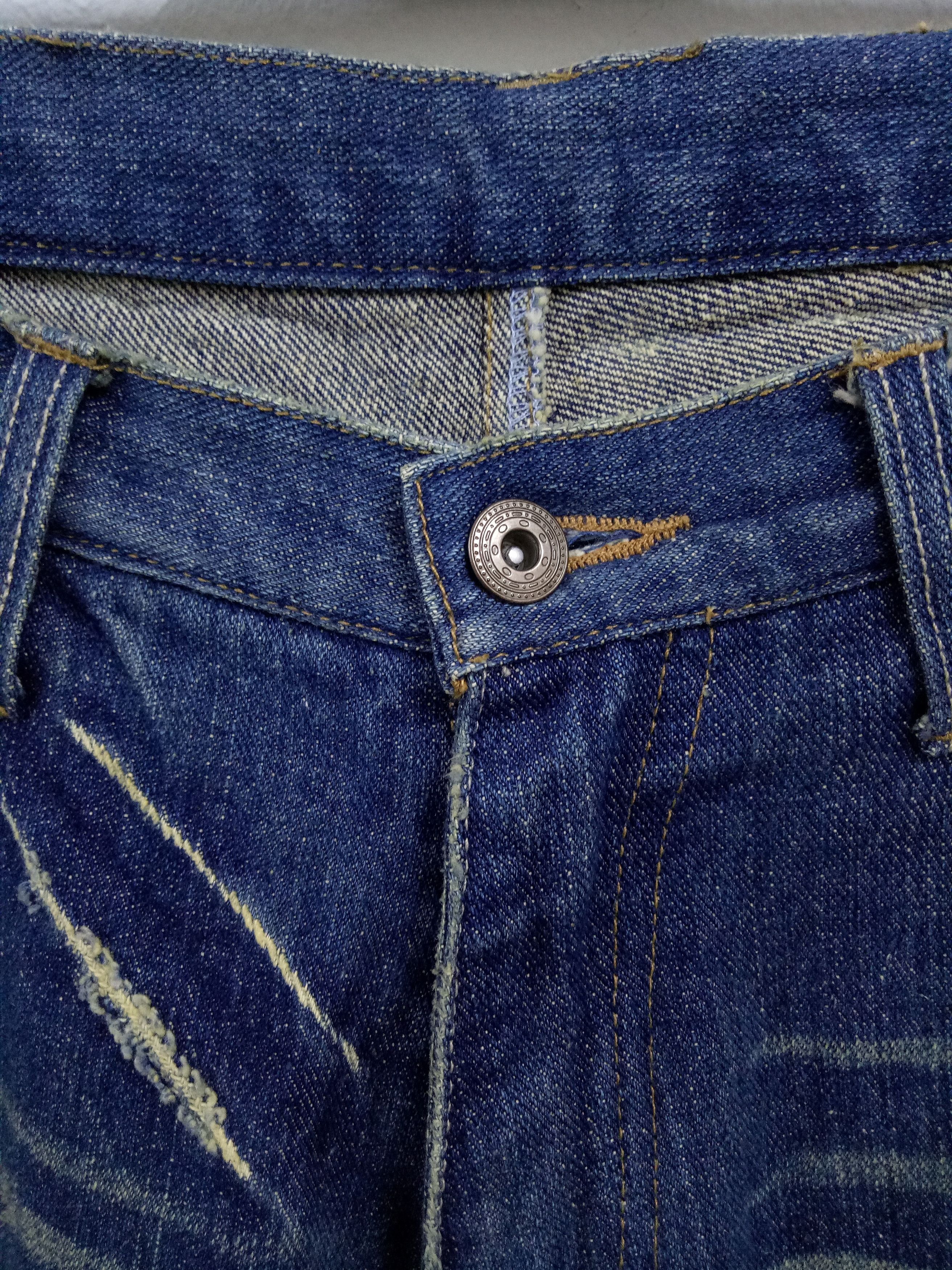 Japanese Brand 🔥🔥🔥Punk Rock N Roll Distressed Rare Design Denim Jeans Size US 32 / EU 48 - 12 Thumbnail