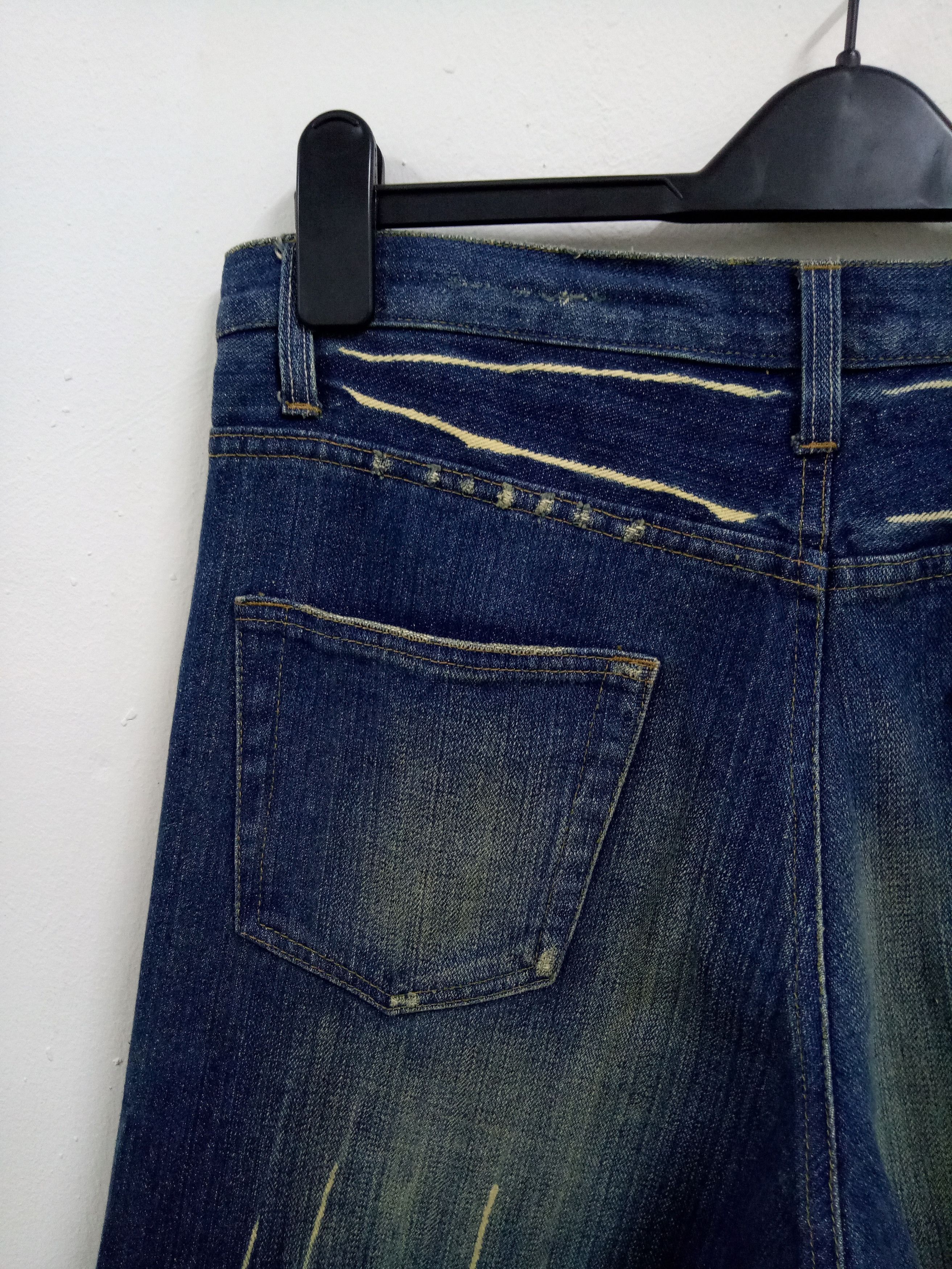 Japanese Brand 🔥🔥🔥Punk Rock N Roll Distressed Rare Design Denim Jeans Size US 32 / EU 48 - 19 Thumbnail