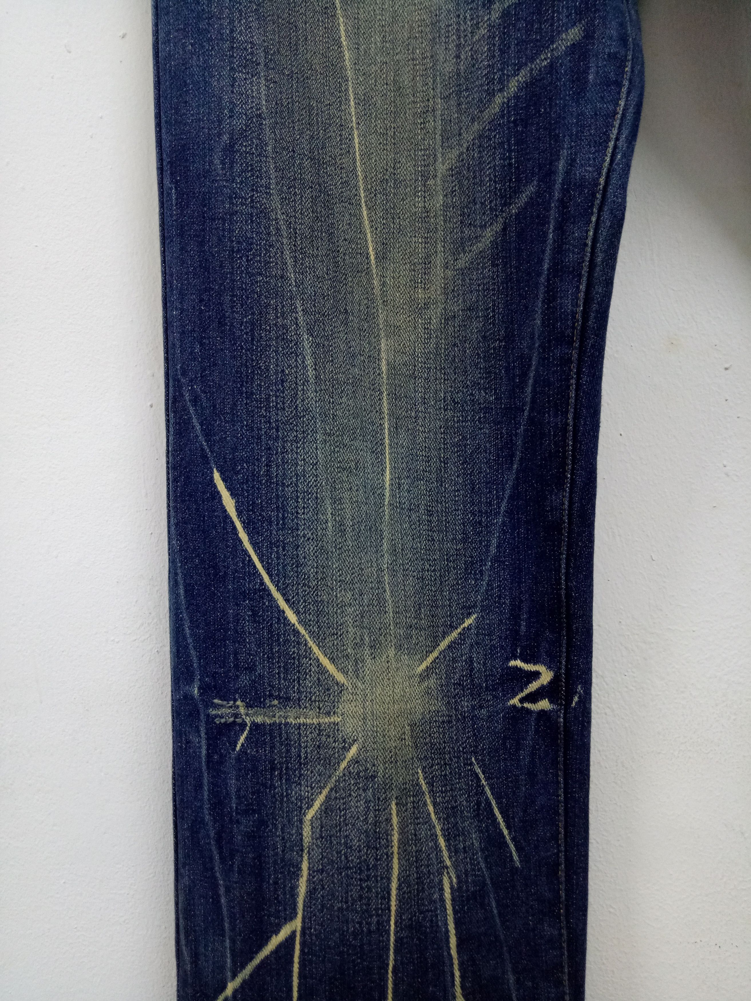 Japanese Brand 🔥🔥🔥Punk Rock N Roll Distressed Rare Design Denim Jeans Size US 32 / EU 48 - 9 Thumbnail