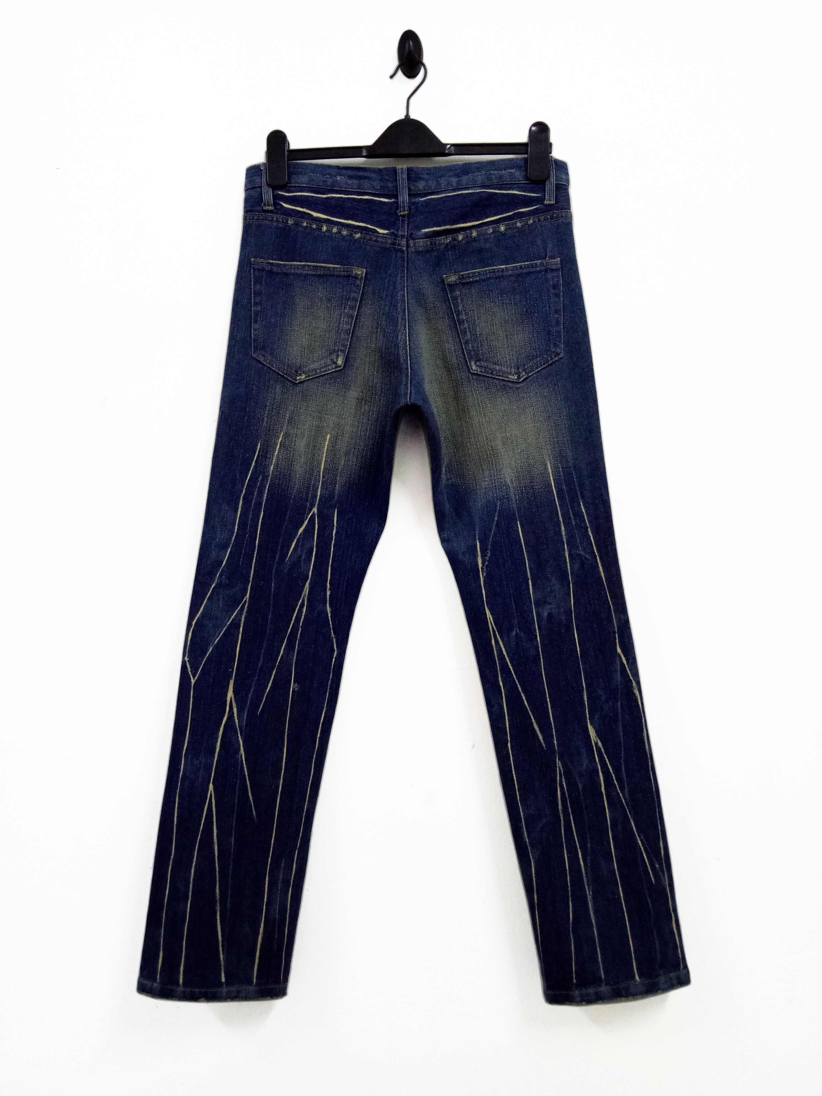 Japanese Brand 🔥🔥🔥Punk Rock N Roll Distressed Rare Design Denim Jeans Size US 32 / EU 48 - 2 Thumbnail
