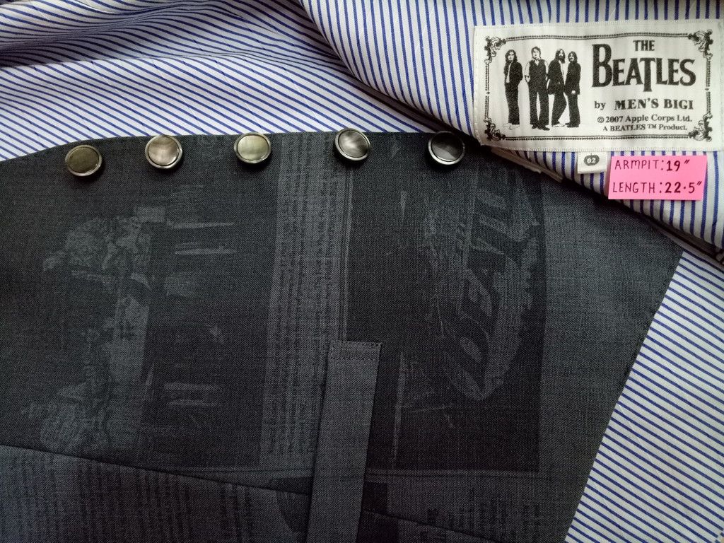 Band Tees 🔥🔥🔥The Beatles 1967 News Paper Print by Men's Bigi Vest Size US M / EU 48-50 / 2 - 15 Thumbnail