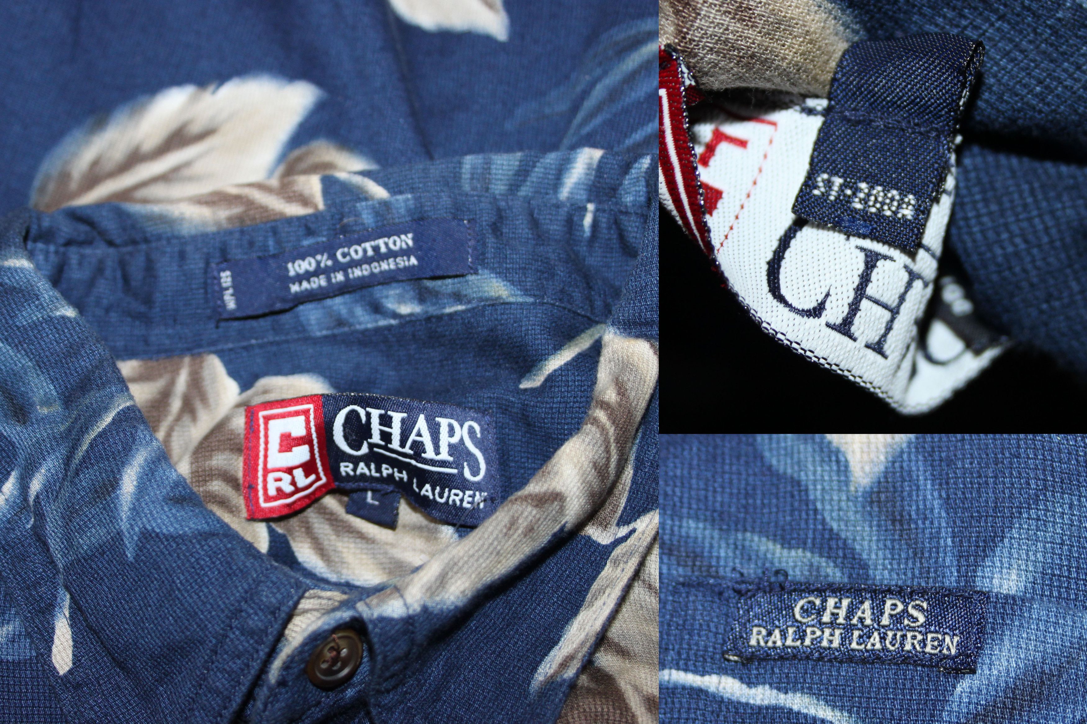 Chaps Ralph Lauren × Vintage Vintage Chaps Ralph Lauren Hawaiian Shirt Size US L / EU 52-54 / 3 - 3 Thumbnail