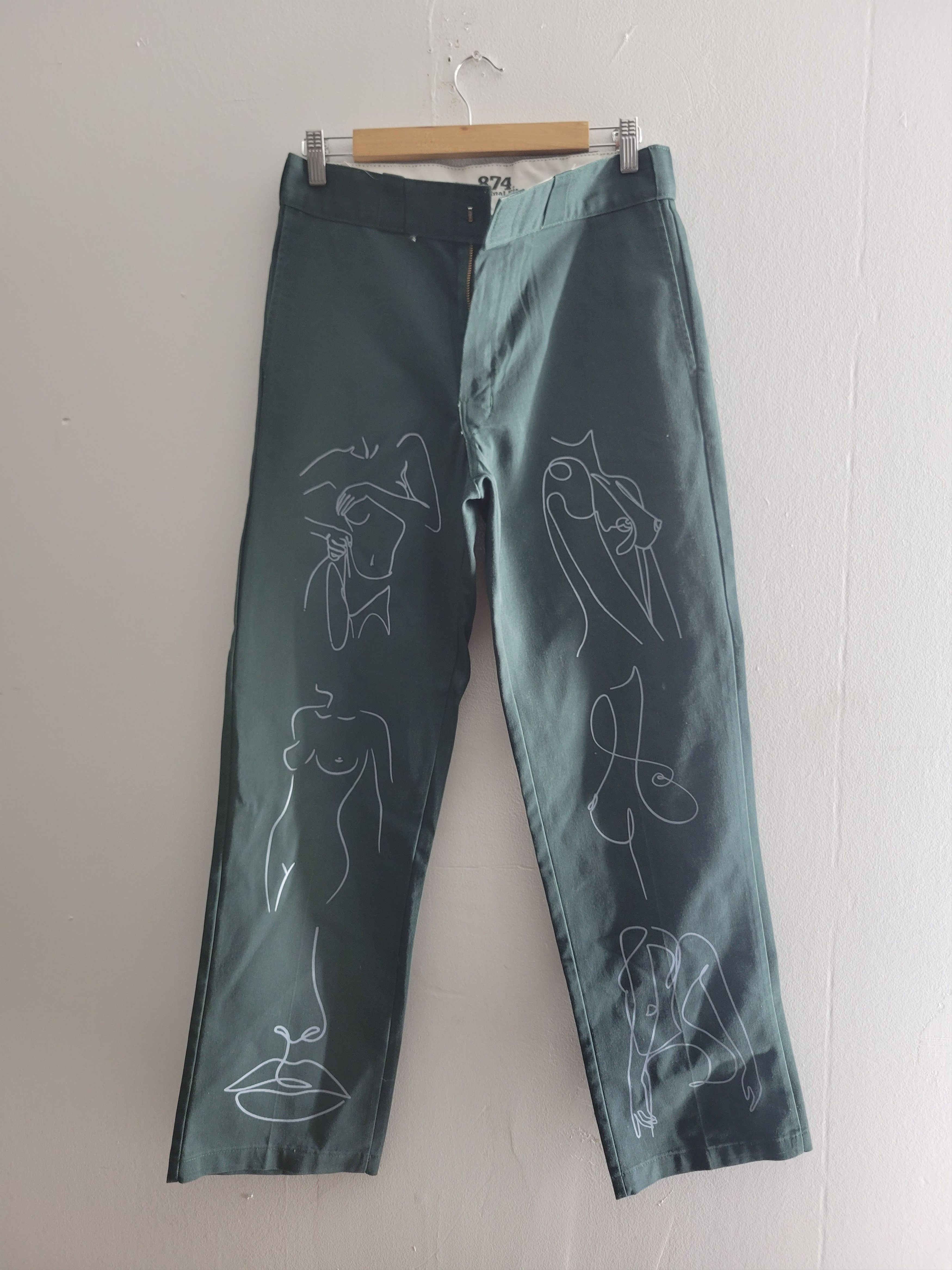 Custom Dickies 874 abstract art pants