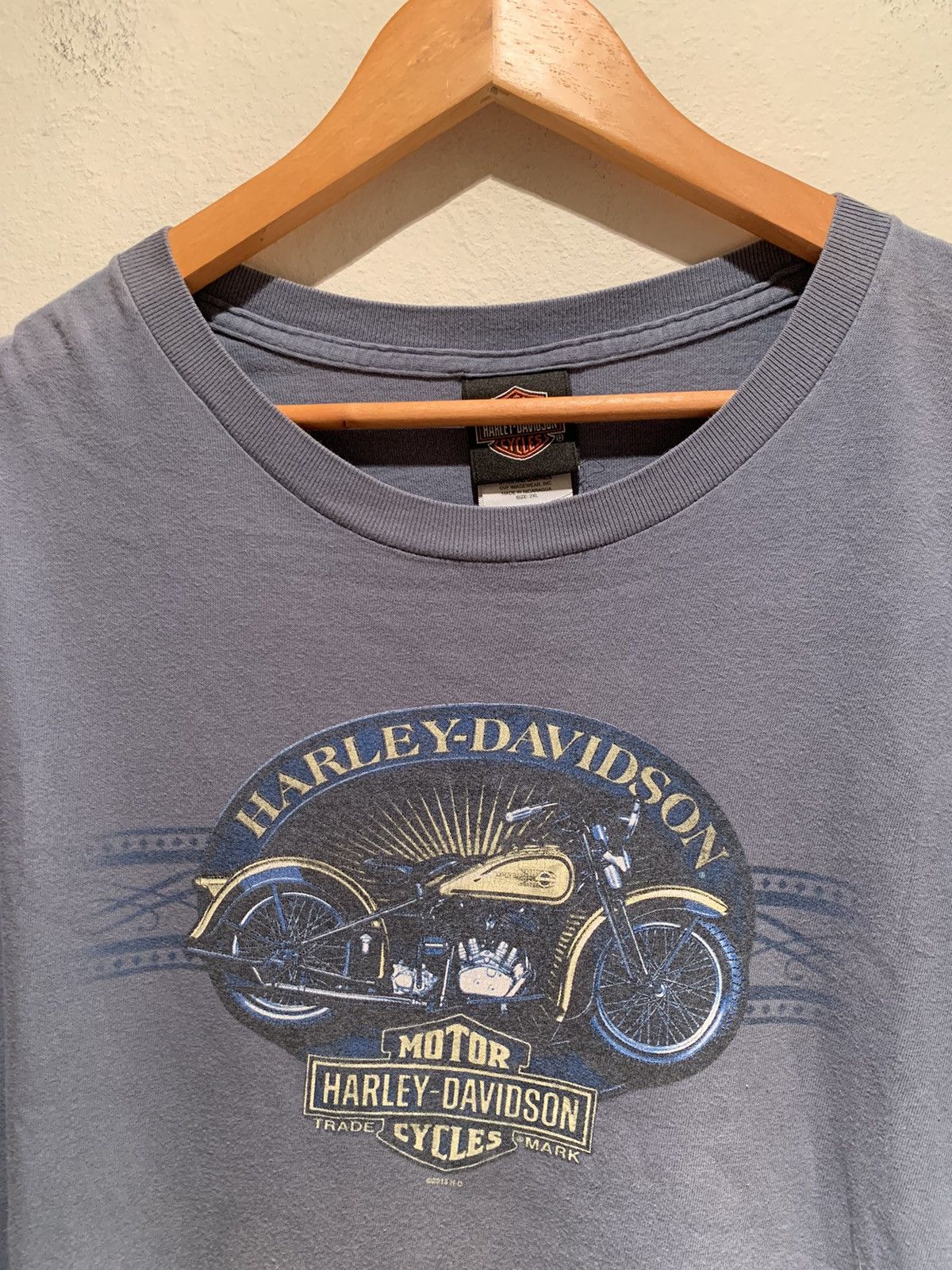 Harley Davidson *RARE* Harley Davidson Lakeland Florida Biker Faded T-Shirt Size US XXL / EU 58 / 5 - 3 Thumbnail