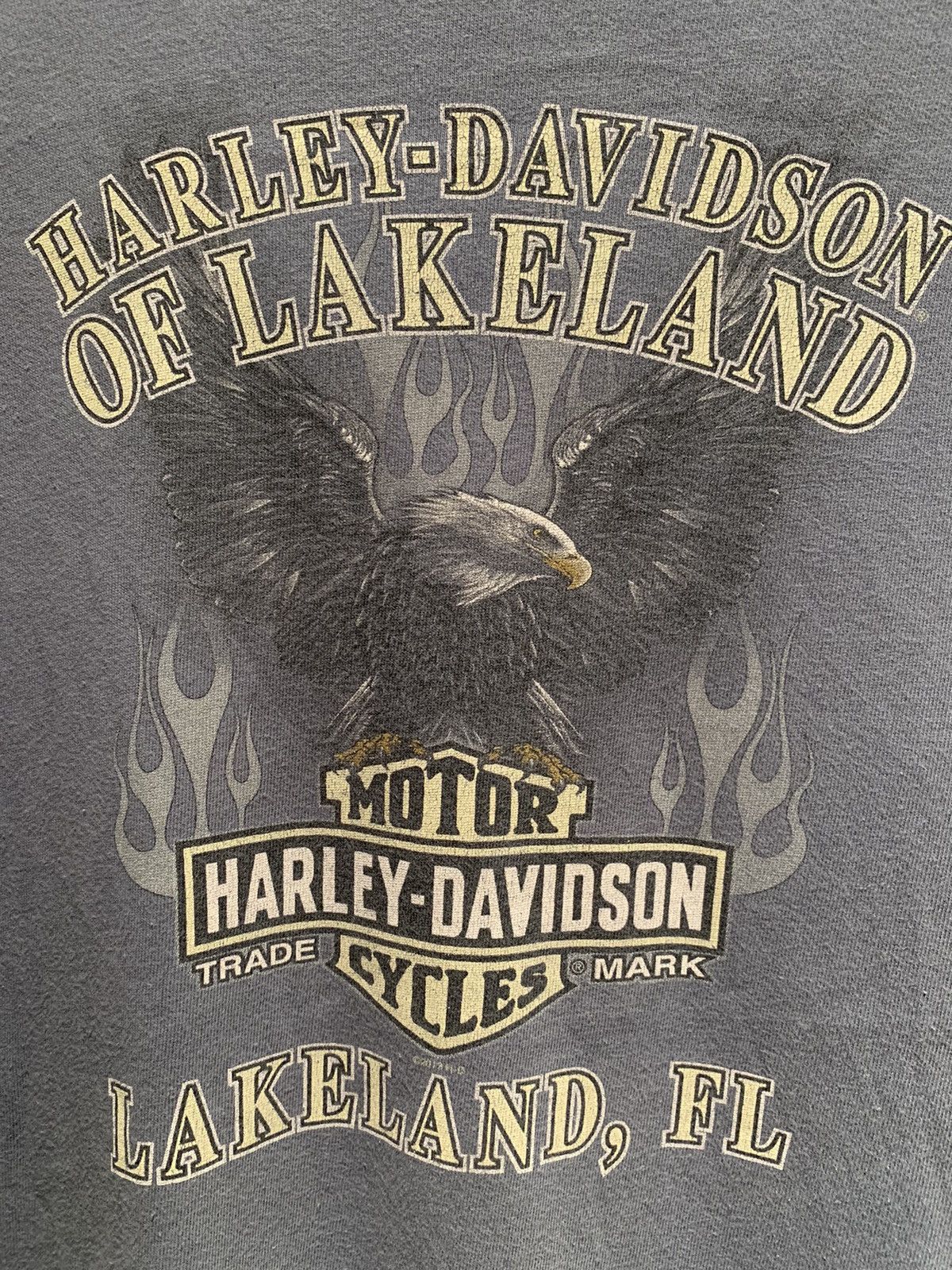 Harley Davidson *RARE* Harley Davidson Lakeland Florida Biker Faded T-Shirt Size US XXL / EU 58 / 5 - 4 Thumbnail