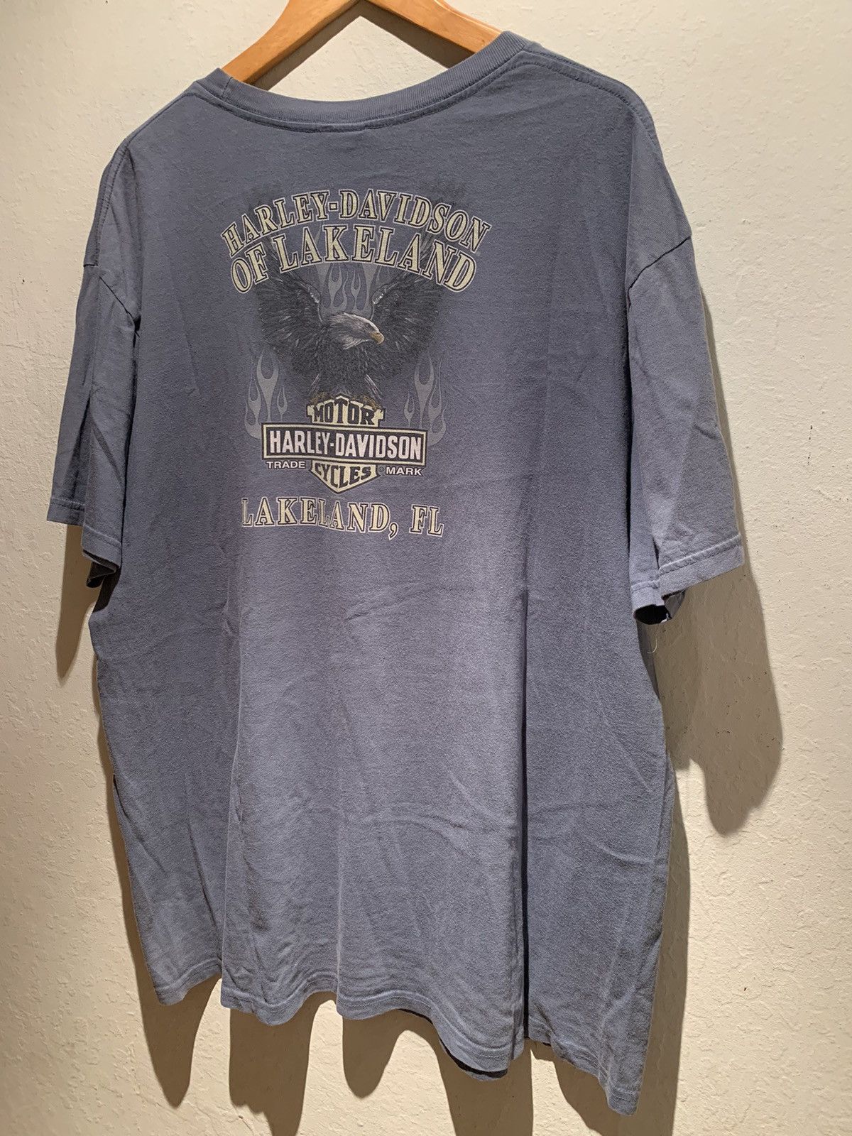 Harley Davidson *RARE* Harley Davidson Lakeland Florida Biker Faded T-Shirt Size US XXL / EU 58 / 5 - 2 Thumbnail