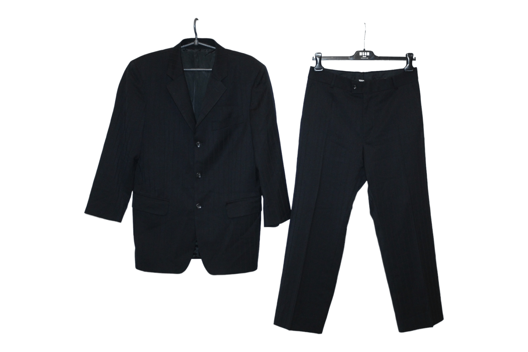 Versus Versace Versus Versace 3 Button Classic Black Mixed Suit Size 34S - 1 Thumbnail