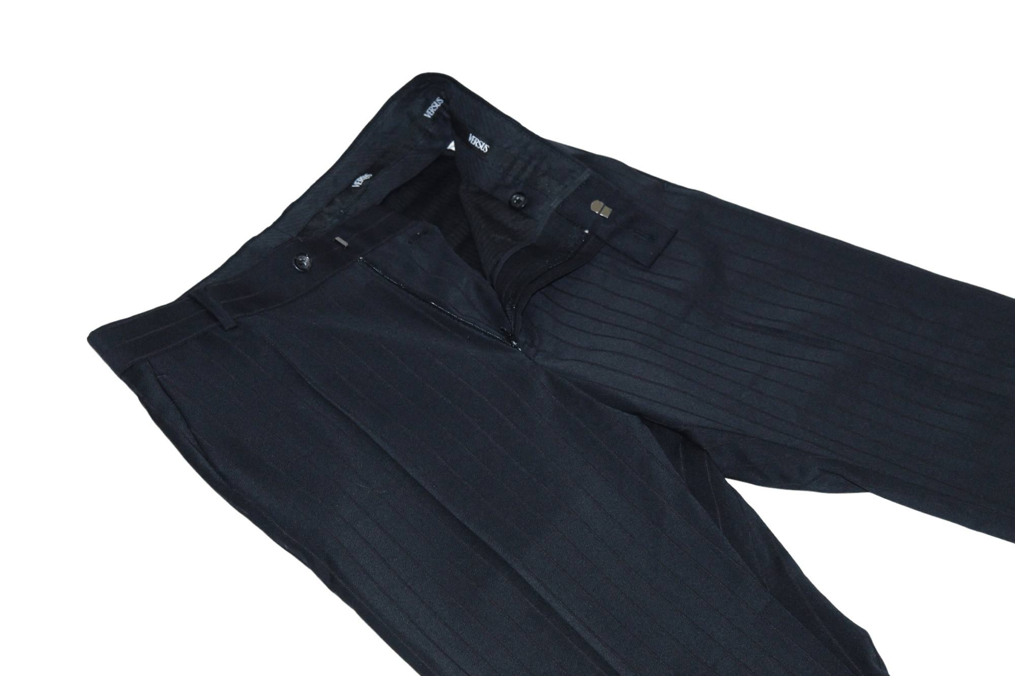 Versus Versace Versus Versace 3 Button Classic Black Mixed Suit Size 34S - 2 Thumbnail