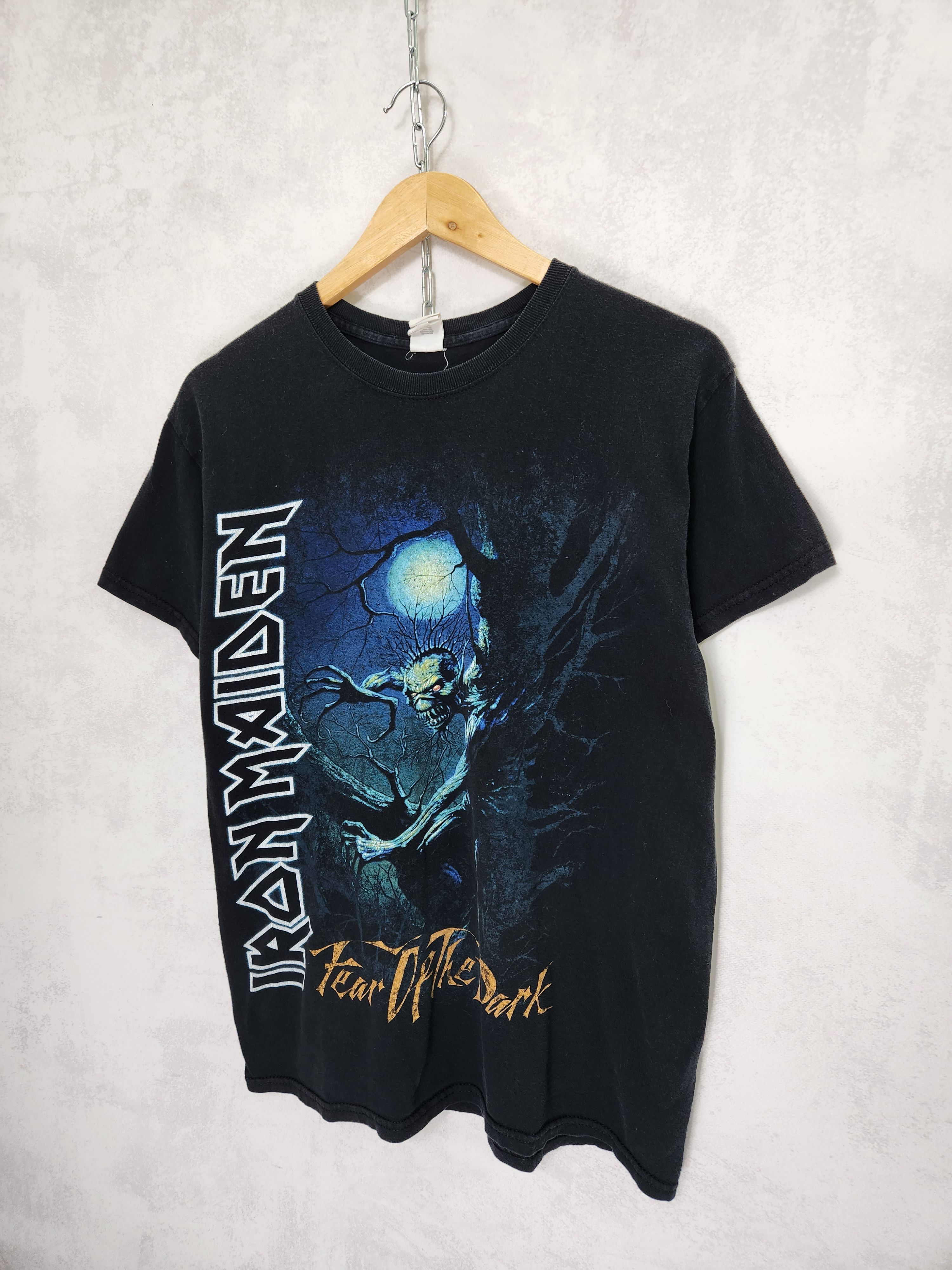 Band Tees Vintage Iron Maiden Fear Of The Dark Black Band T-Shirt Size US M / EU 48-50 / 2 - 2 Thumbnail