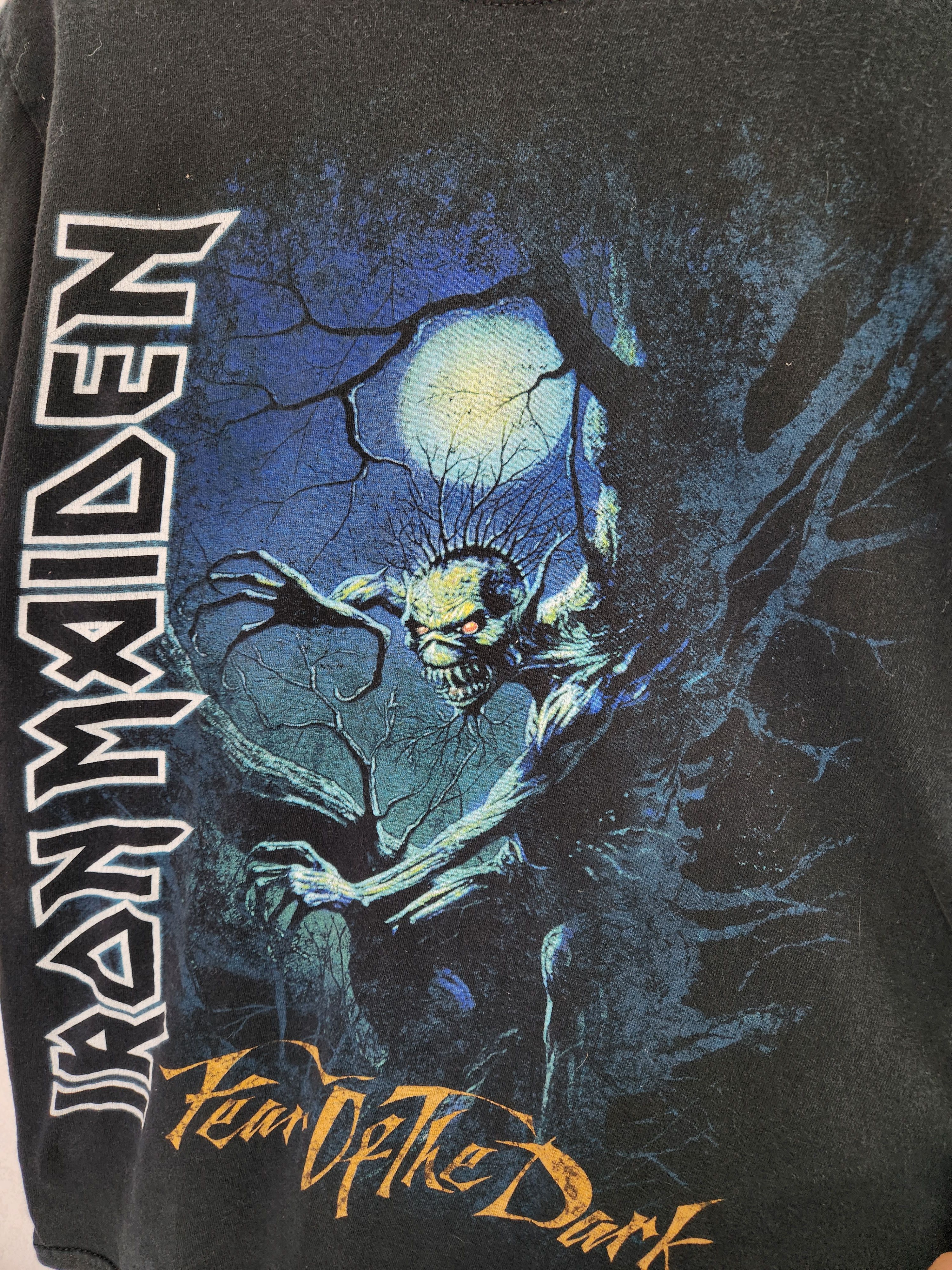 Band Tees Vintage Iron Maiden Fear Of The Dark Black Band T-Shirt Size US M / EU 48-50 / 2 - 7 Thumbnail