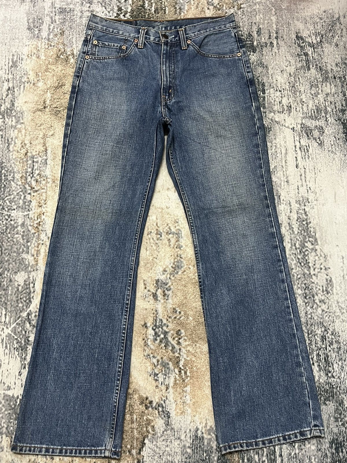 image of Vintage Levis 517 Boot Cut Denim Distressed in Blue, Men's (Size 30)