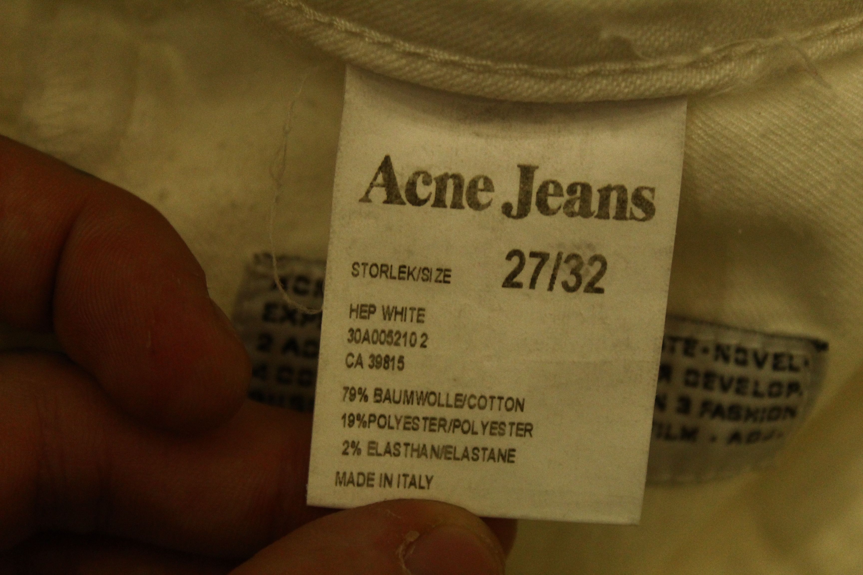 Acne Studios Made in Italy. Acne Studios Hep White Slim Jeans Size 32" / US 10 / IT 46 - 8 Thumbnail
