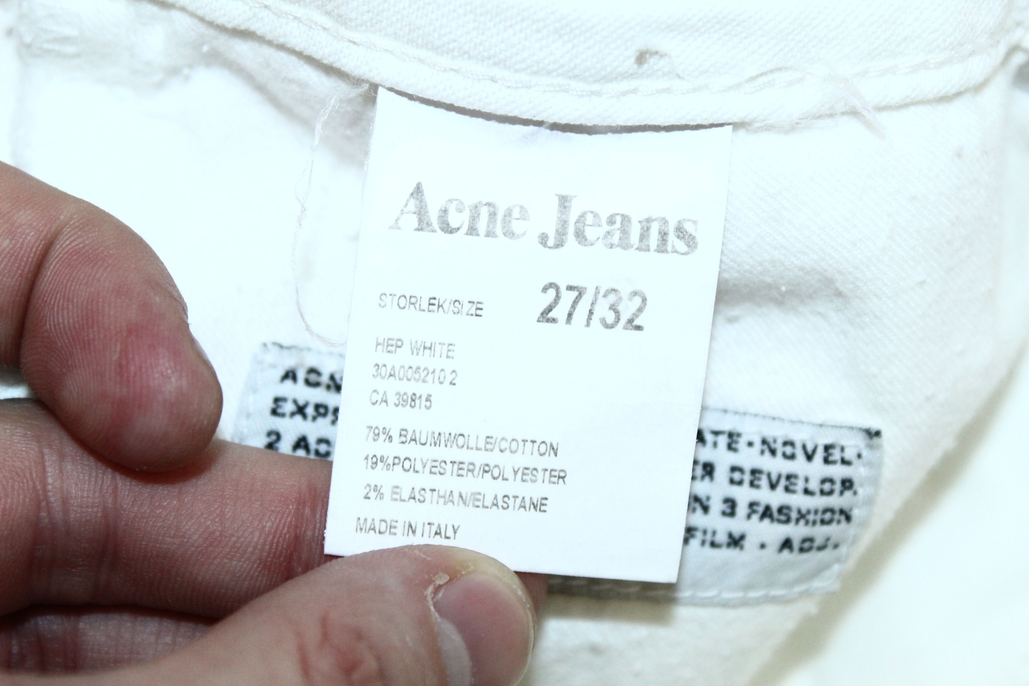 Acne Studios Made in Italy. Acne Studios Hep White Slim Jeans Size 32" / US 10 / IT 46 - 7 Thumbnail
