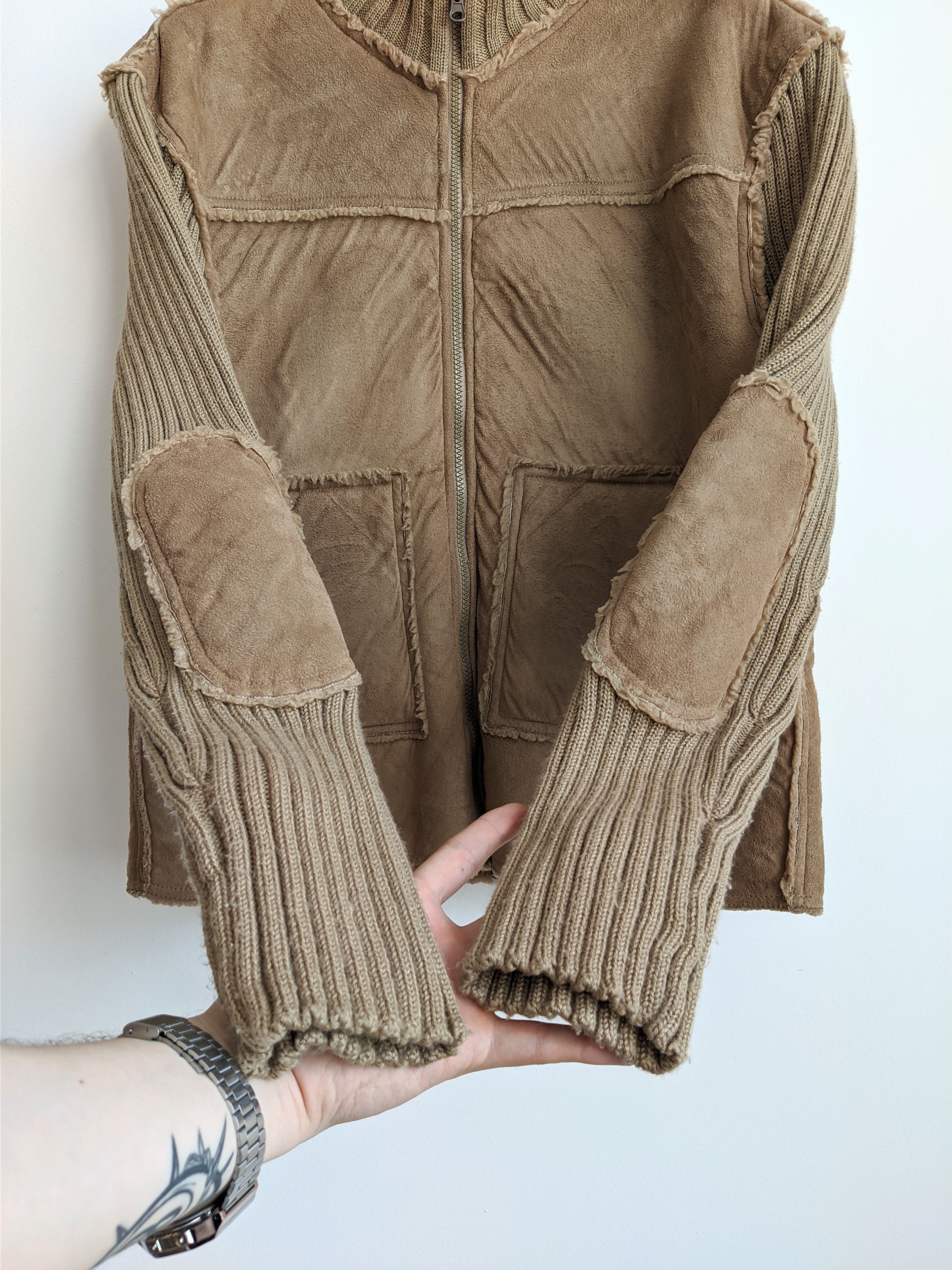 Vintage Vintage avant garde knitted jacket y2k brown Size US M / EU 48-50 / 2 - 8 Thumbnail