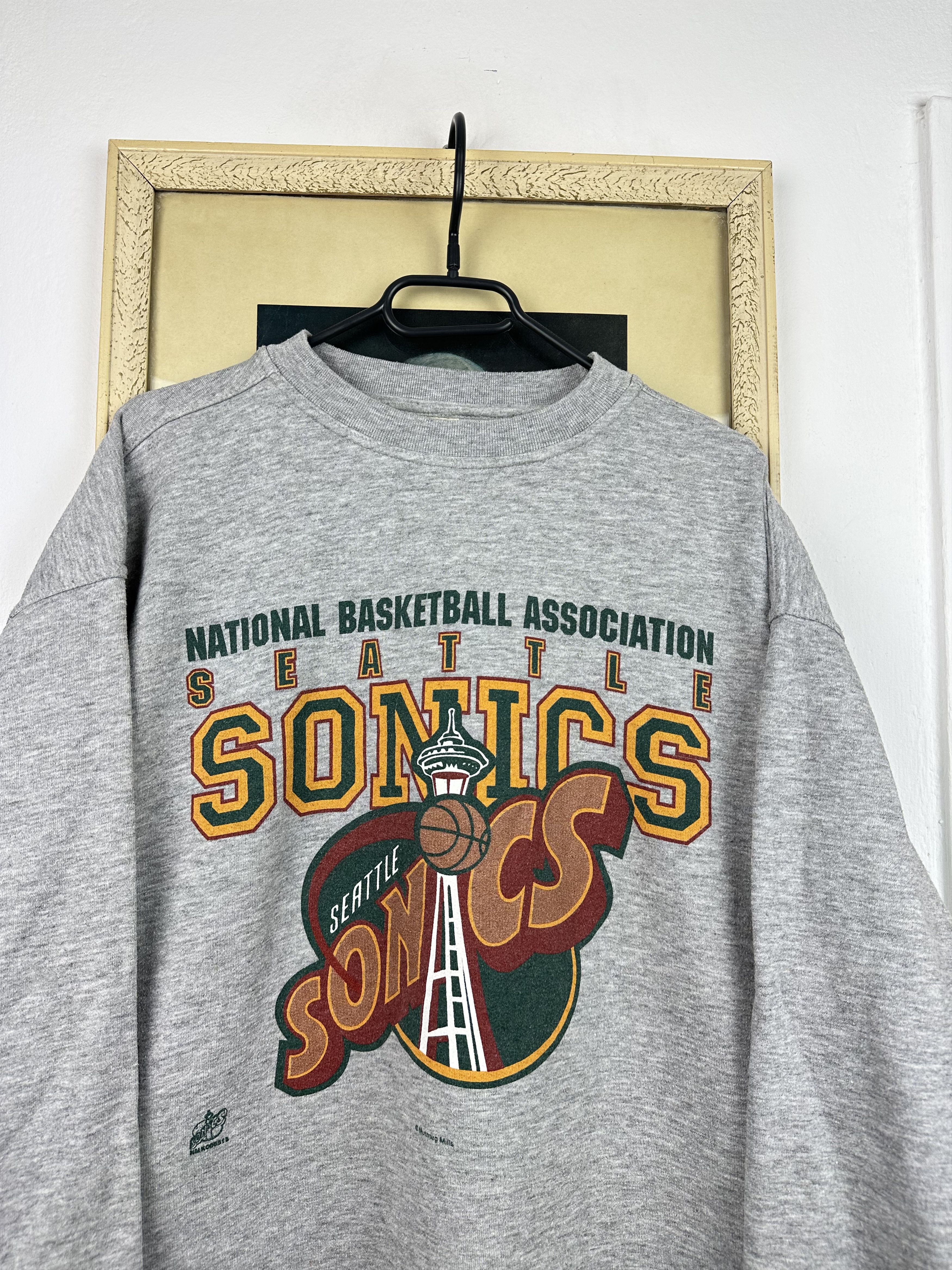 NBA × Nutmeg × Vintage Vintage Nutmeg Seattle Sonics Sweatshirt NBA Crewneck Size US L / EU 52-54 / 3 - 2 Thumbnail