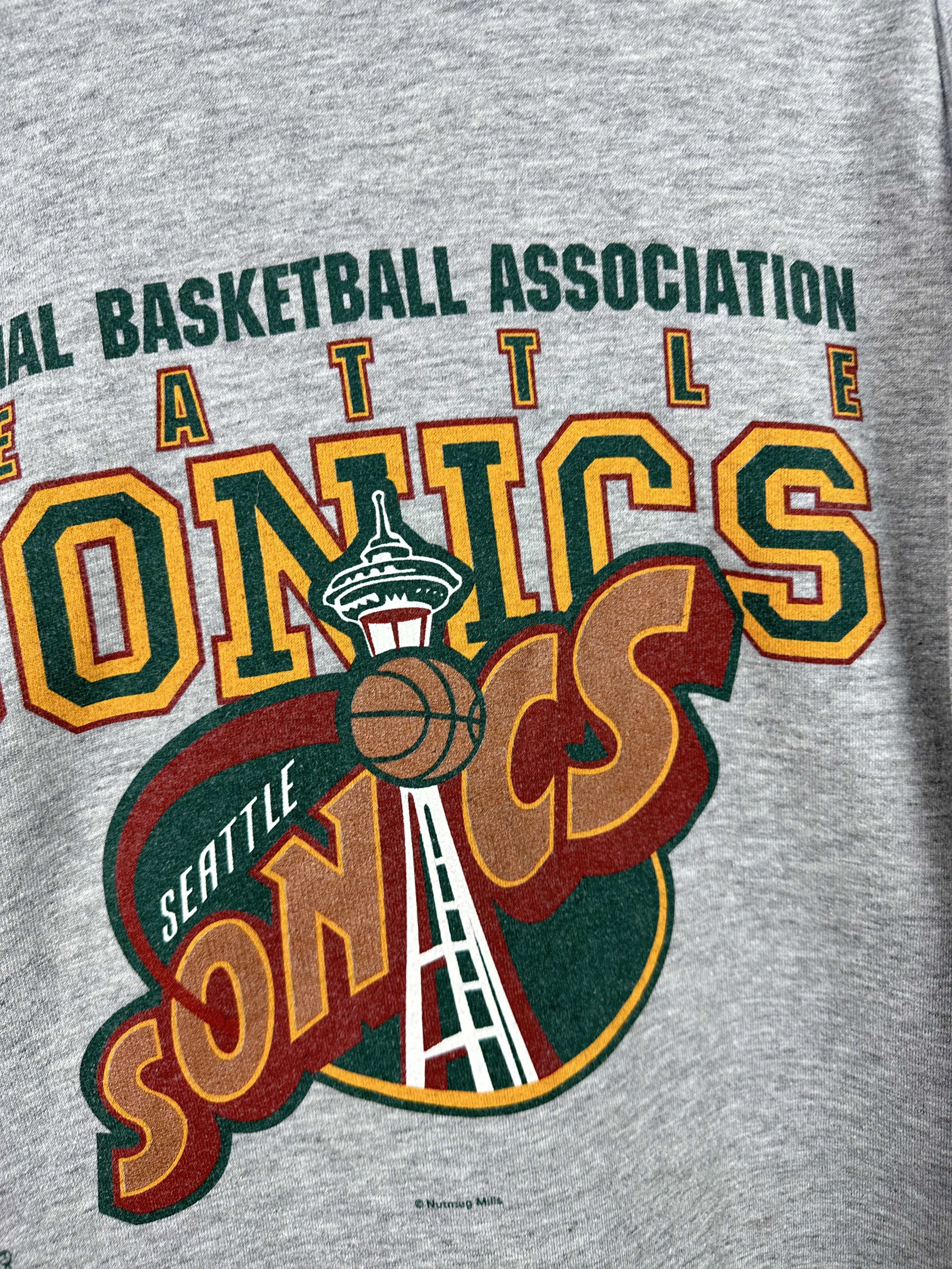 NBA × Nutmeg × Vintage Vintage Nutmeg Seattle Sonics Sweatshirt NBA Crewneck Size US L / EU 52-54 / 3 - 5 Thumbnail
