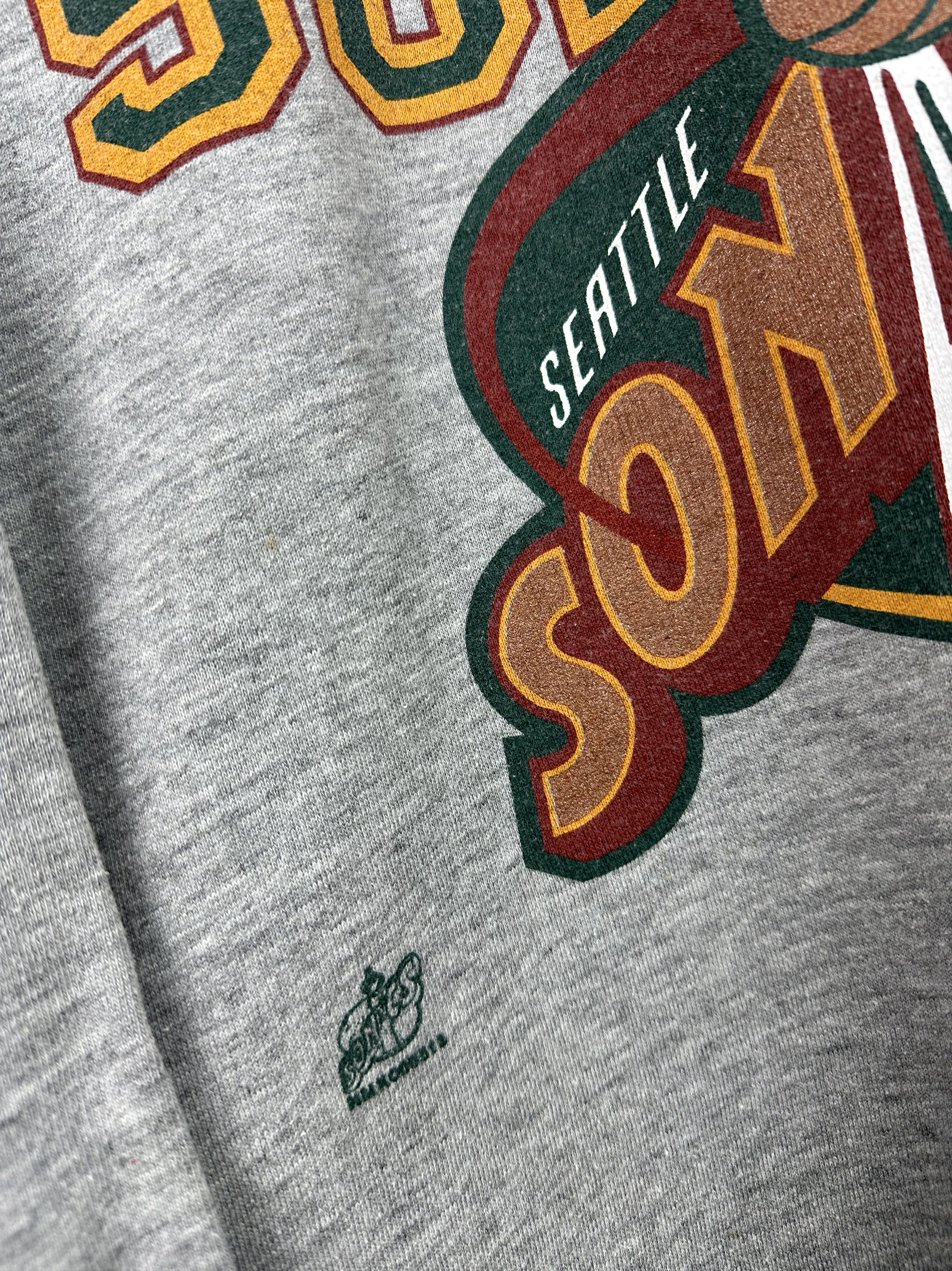NBA × Nutmeg × Vintage Vintage Nutmeg Seattle Sonics Sweatshirt NBA Crewneck Size US L / EU 52-54 / 3 - 3 Thumbnail