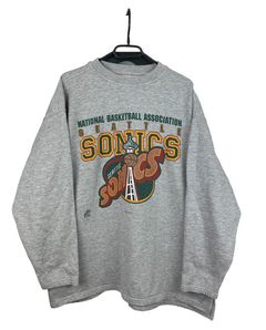 American Classic Vintage Seattle Sonics Basketball NBA Crewneck Sweatshirt. Medium