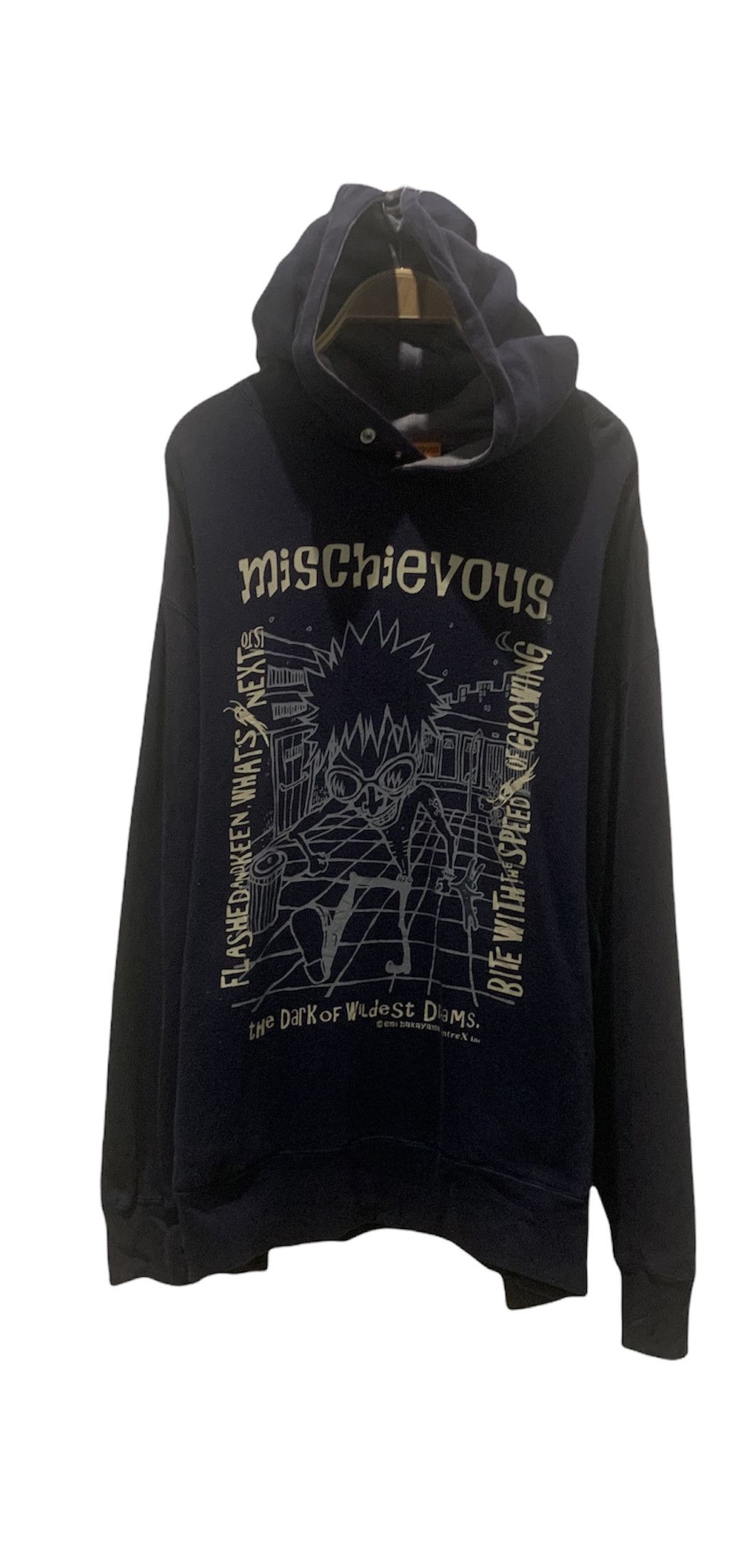 Anime Vintage Mischievous Blue Rabbit Hoodie x Punk Cartoon Japan Size US L / EU 52-54 / 3 - 1 Thumbnail