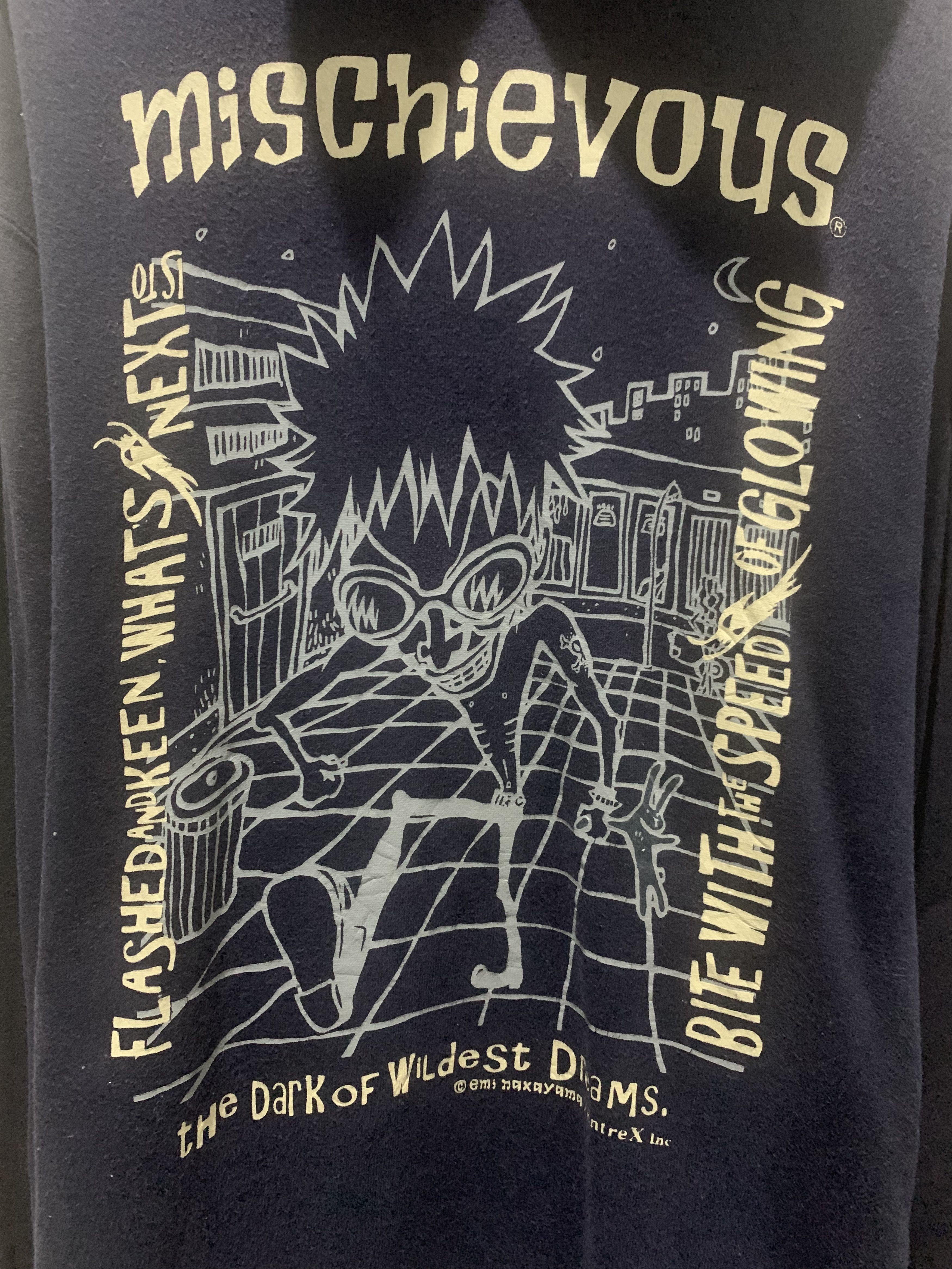 Anime Vintage Mischievous Blue Rabbit Hoodie x Punk Cartoon Japan Size US L / EU 52-54 / 3 - 3 Thumbnail