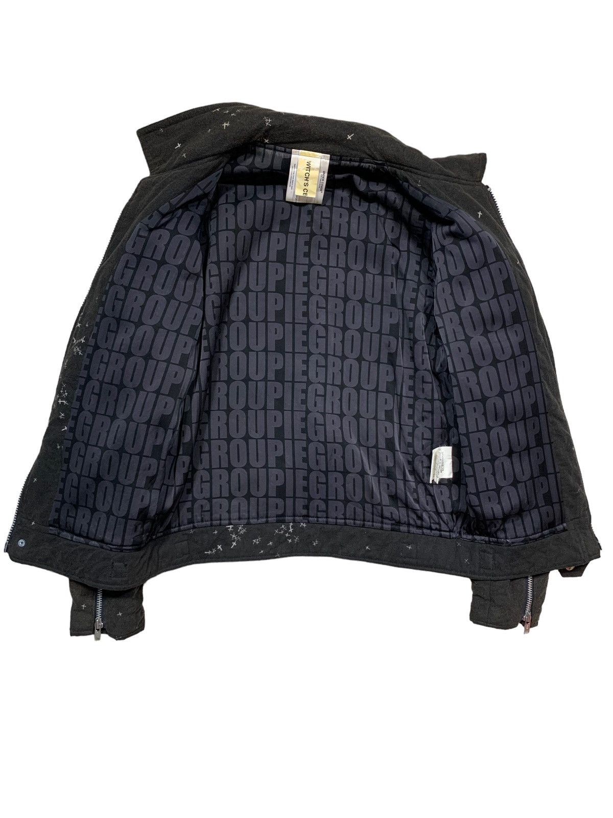 image of Undercover Aw02/03 Groupie Witch's Cell Divison Cross Jacket in Black, Men's (Size Small)