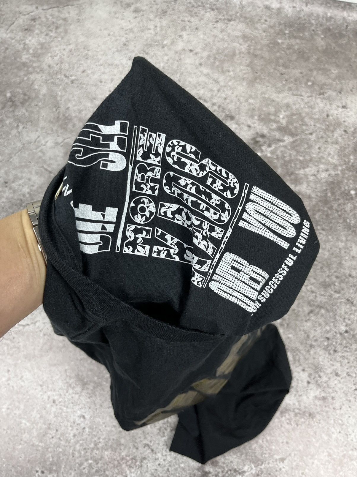Diesel Diesel Vintage 00s “For successful living” Y2K Black T Shirt Size US S / EU 44-46 / 1 - 7 Thumbnail